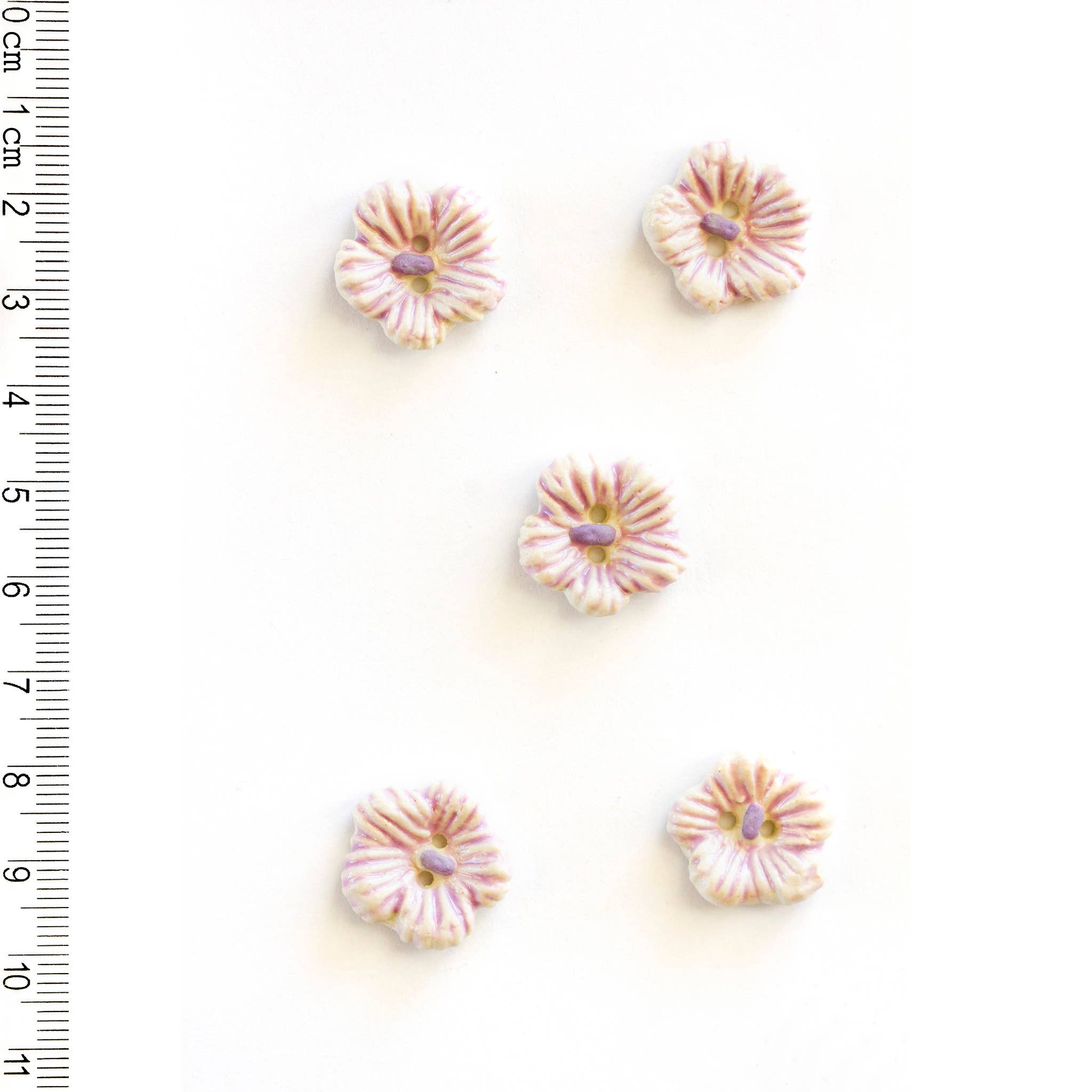 Handmade Pink Flower Buttons