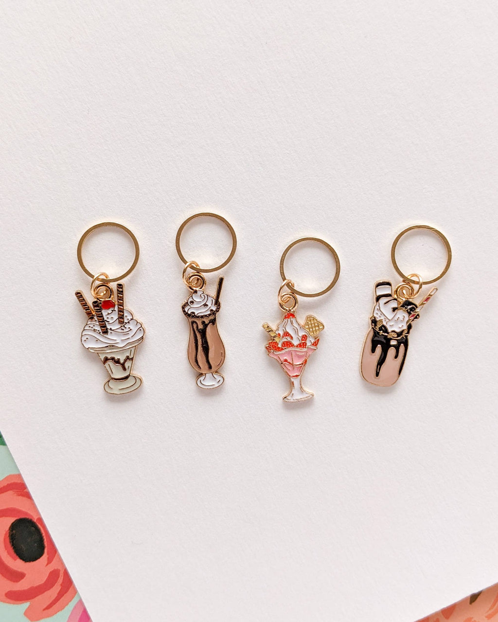Hello Kim Stitch Markers - Ice cream sundaes