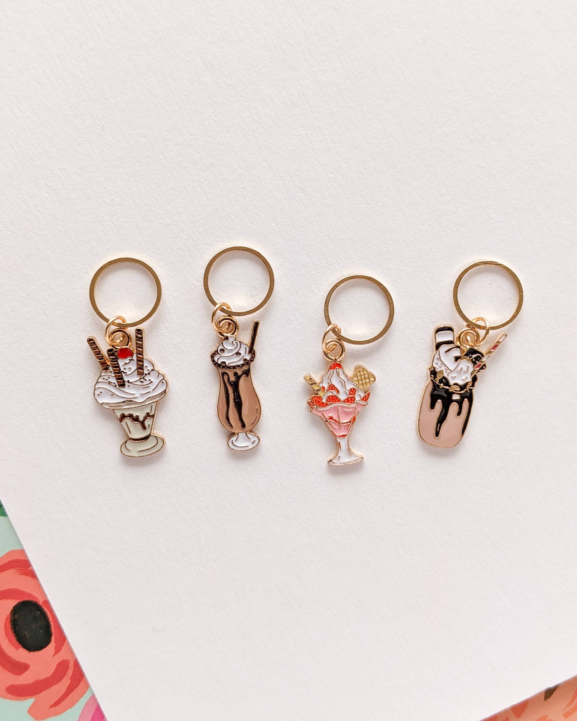Hello Kim Stitch Markers - Ice cream sundaes