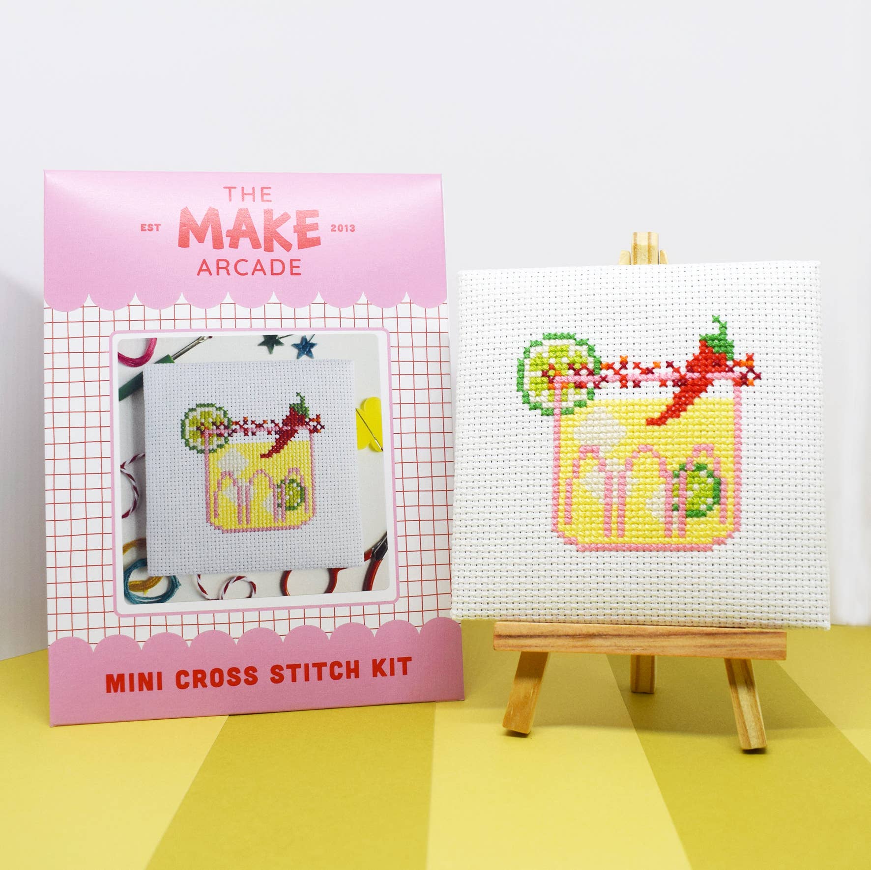 The Make Arcade 'Spicy Margarita' Mini Cross Stitch Kit