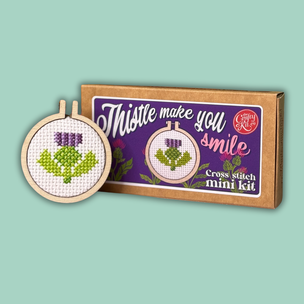 The Crafty Kit Company 'Thistle Make You Smile' Mini Matchbox Cross Stitch Kit
