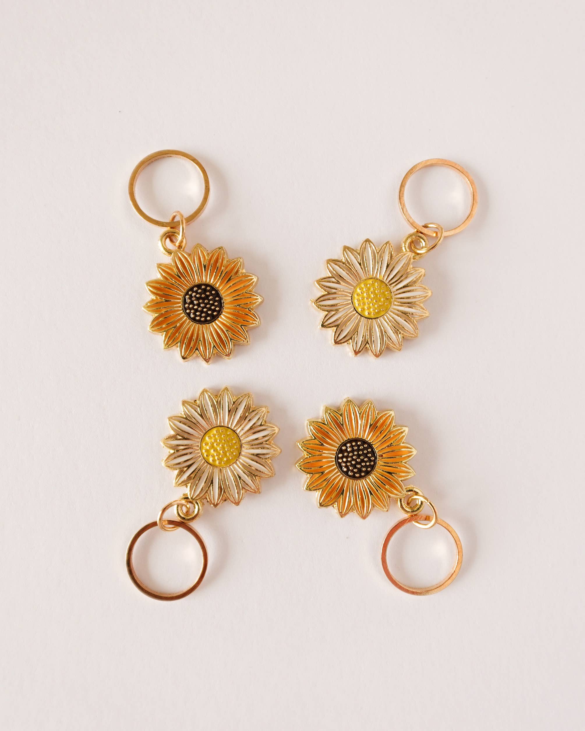 Hello Kim Stitch Markers - Sunflowers