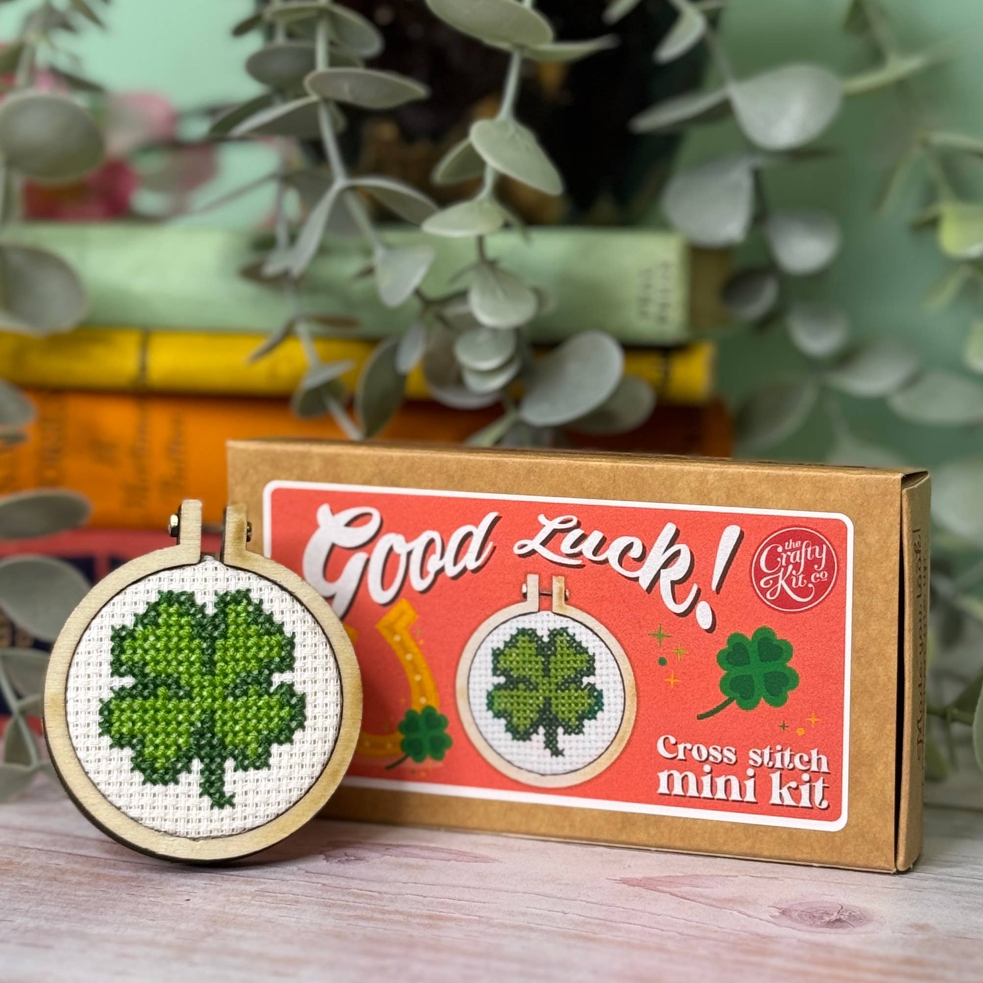 The Crafty Kit Company 'Good Luck!' Mini Matchbox Cross Stitch Kit
