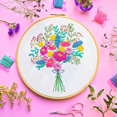Pixels & Purls Spring Bouquet Embroidery Kit
