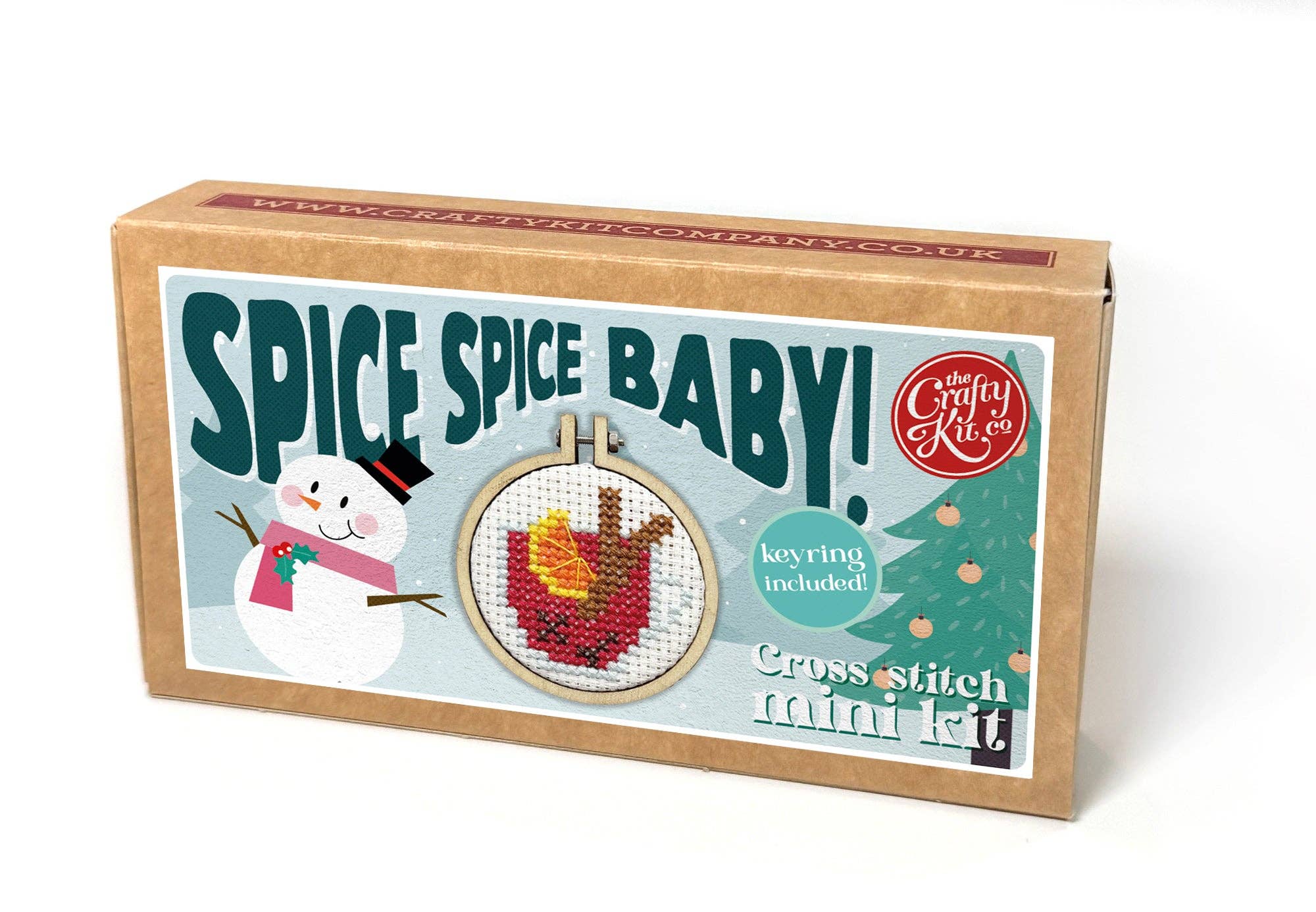 The Crafty Kit Company Mulled Wine Mini Matchbox Christmas Cross Stitch Kit