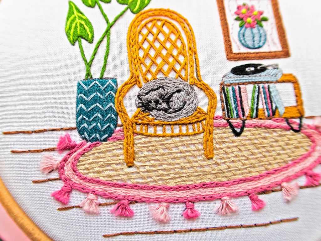 Pixels & Purls Cat Nap Embroidery Kit