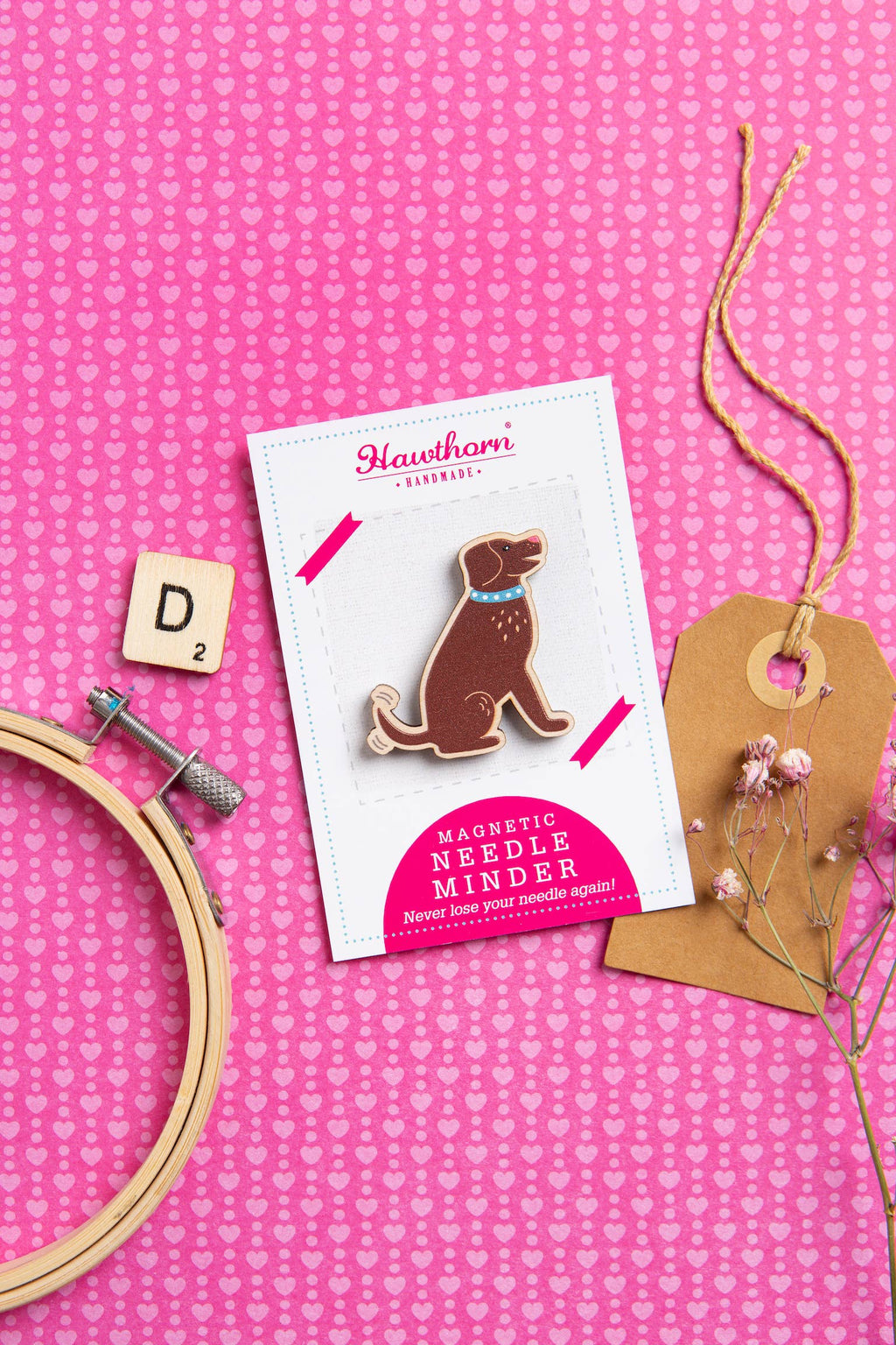 Hawthorn Handmade Dog Needle Minder | Gift for Crafters