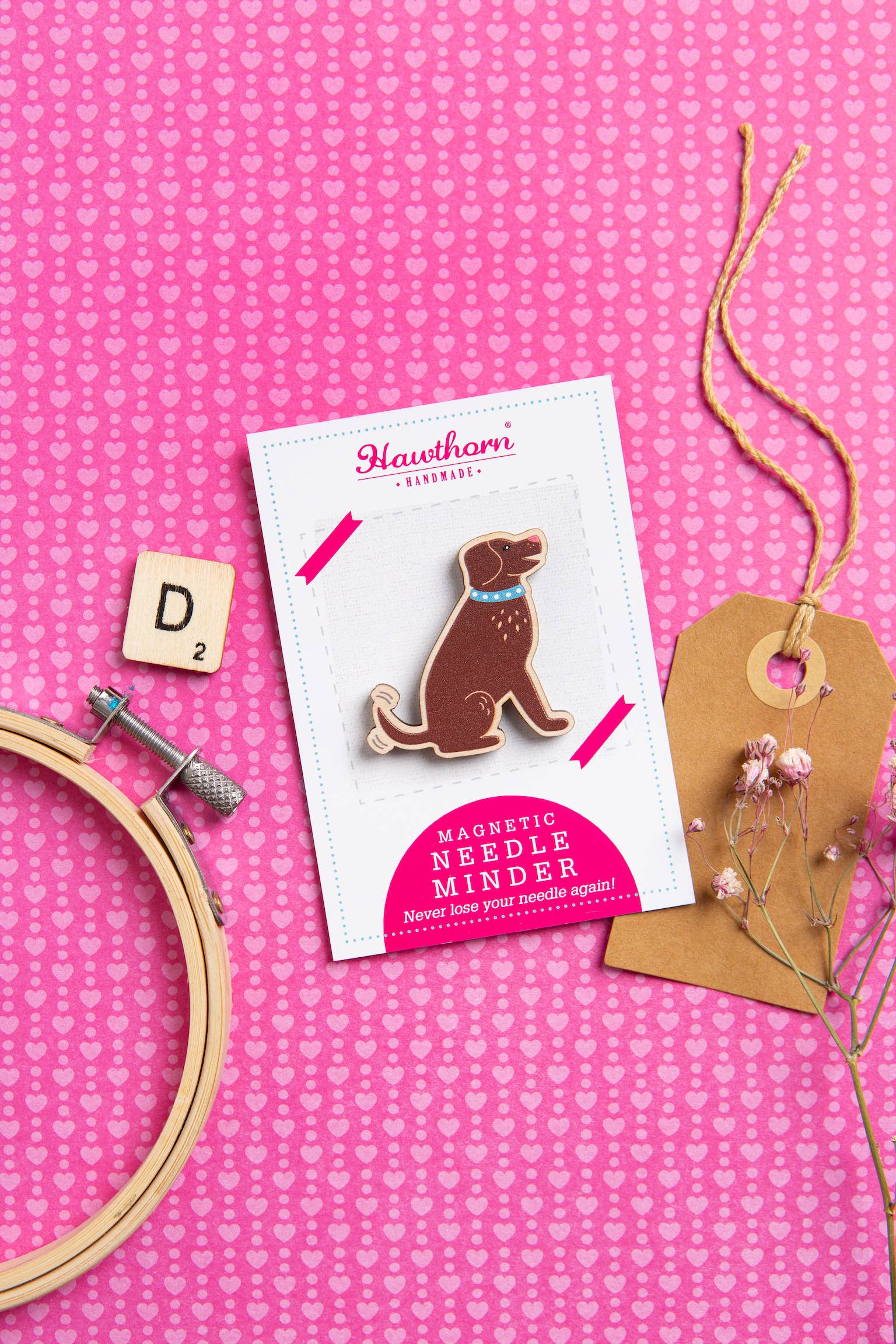 Hawthorn Handmade Dog Needle Minder | Gift for Crafters