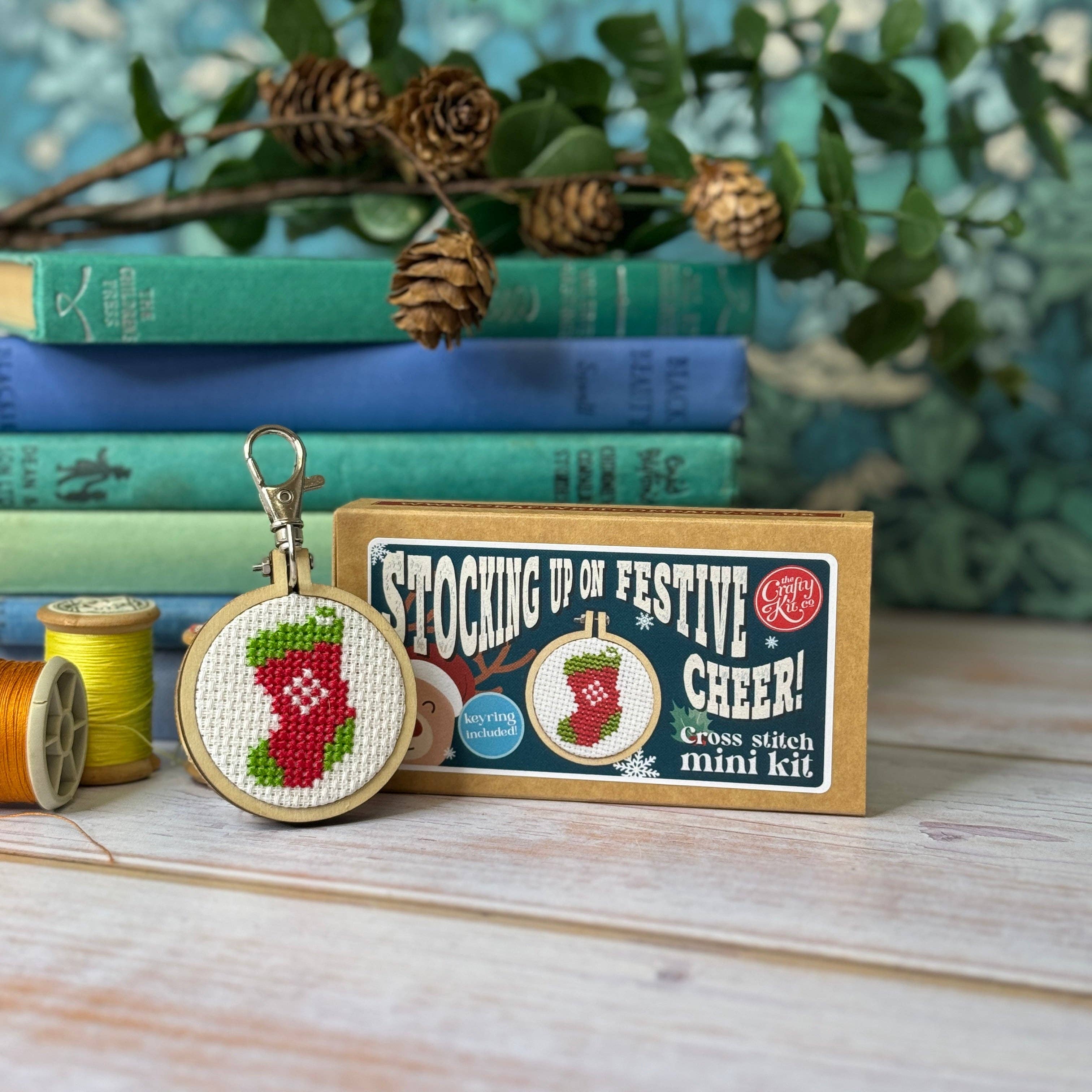 The Crafty Kit Company Stocking Mini Matchbox Christmas Cross Stitch Kit