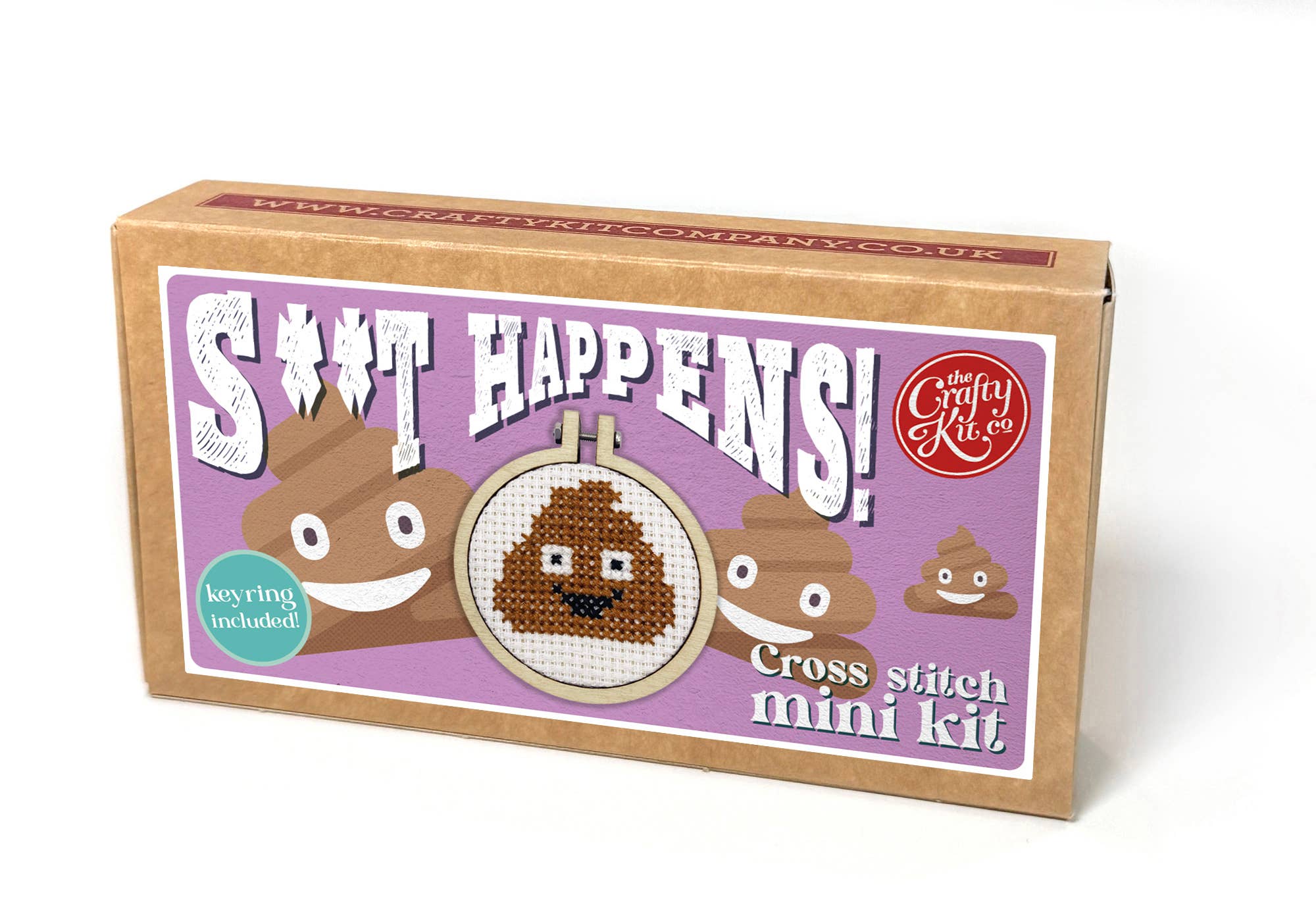 The Crafty Kit Company 'S**t happens!' Mini Matchbox Cross Stitch Kit