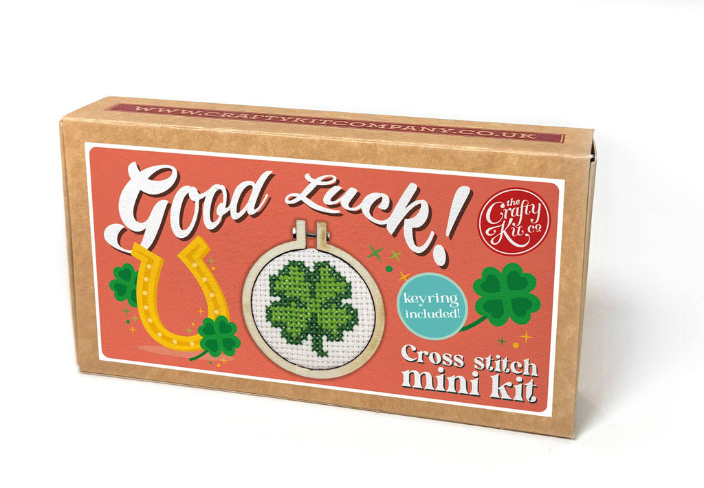 The Crafty Kit Company 'Good Luck!' Mini Matchbox Cross Stitch Kit