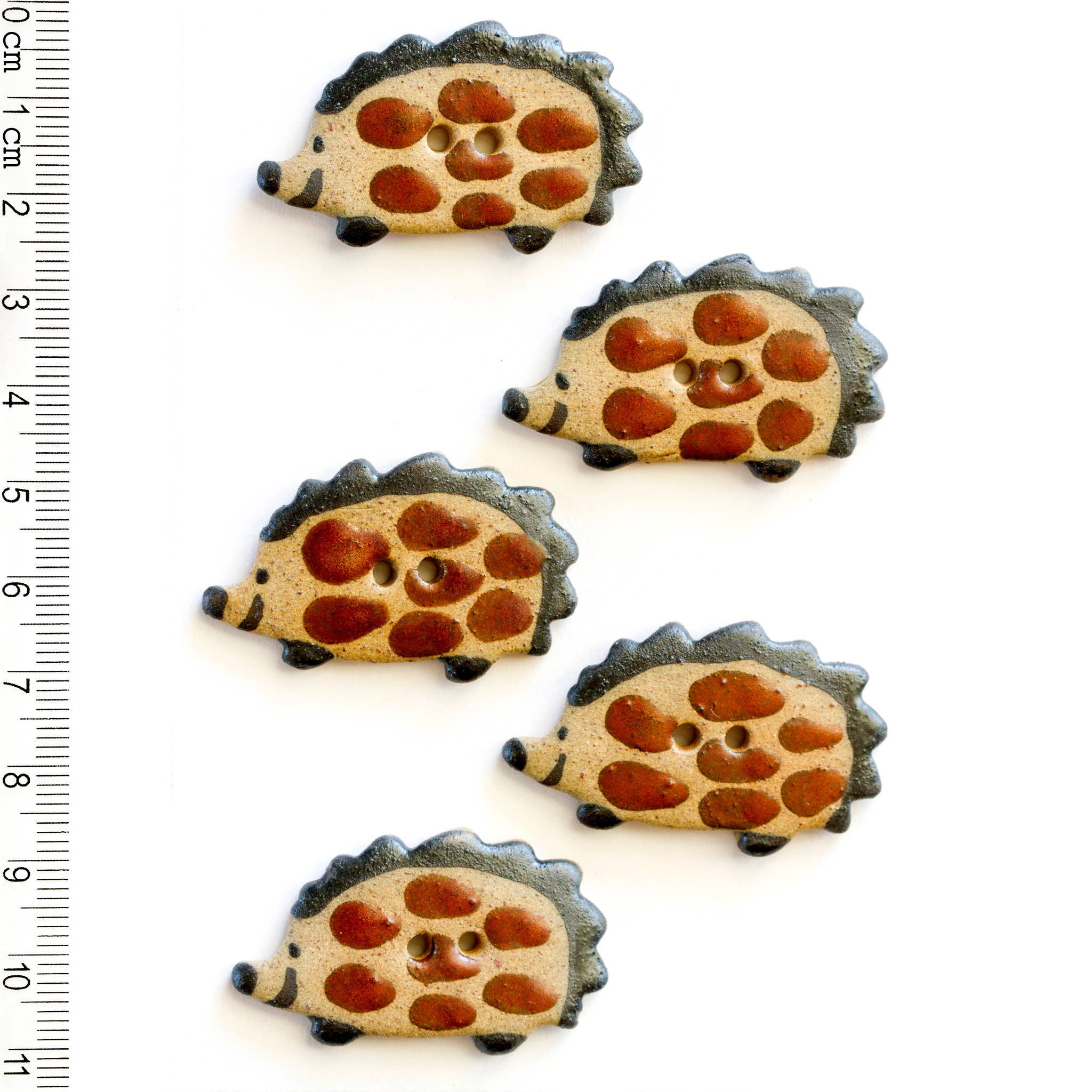 Handmade Hedgehog Buttons