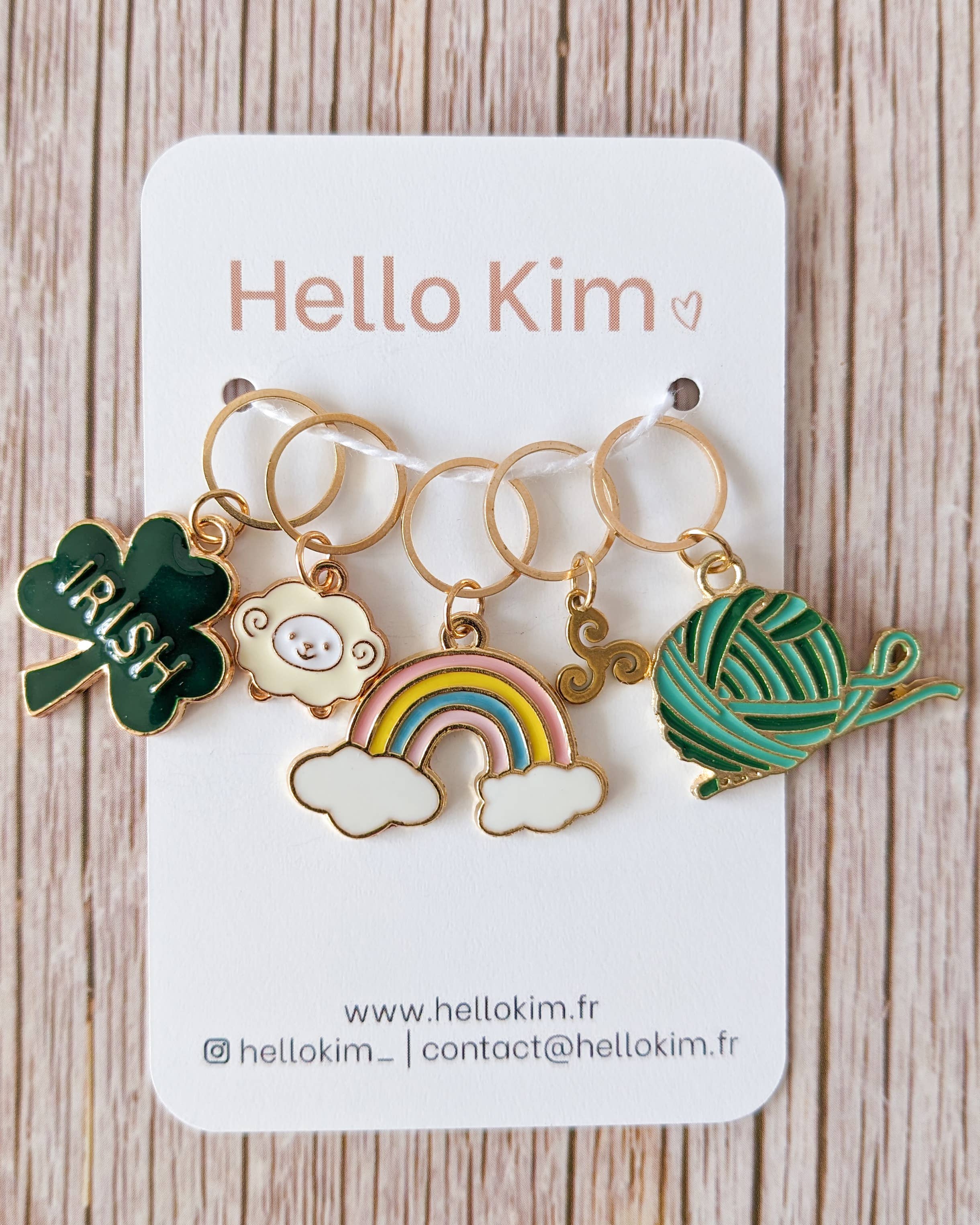 Hello Kim Stitch Markers - Memories of Ireland