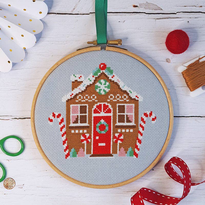Caterpillar Cross Stitch Gingerbread Cottage Cross Stitch Kit