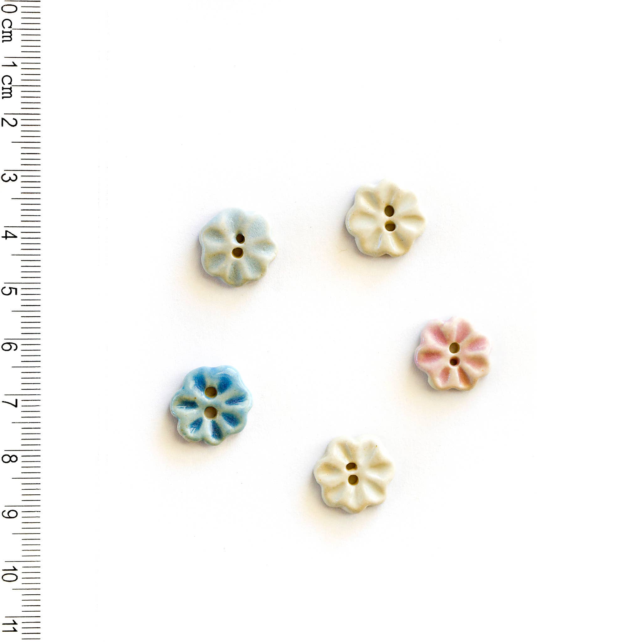 Handmade Pastel Flower Buttons