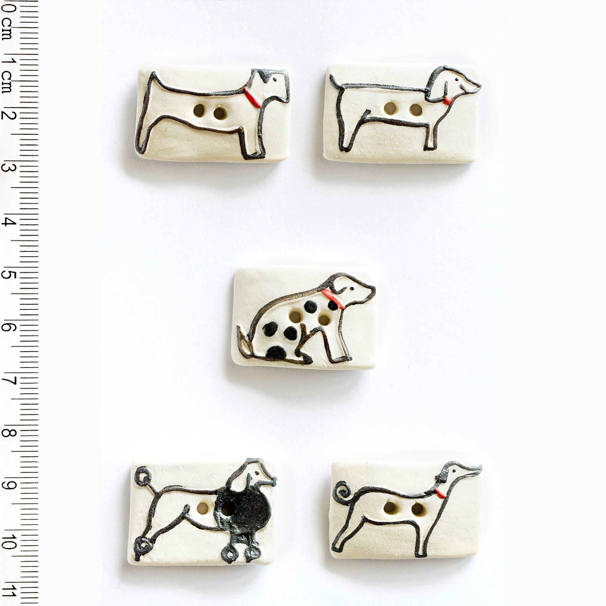 Handmade Mixed Dogs Buttons