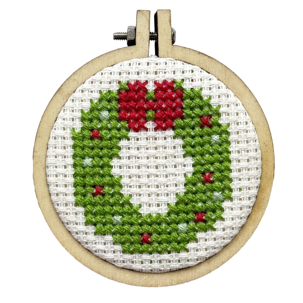 The Crafty Kit Company Wreath Mini Matchbox Christmas Cross Stitch Kit