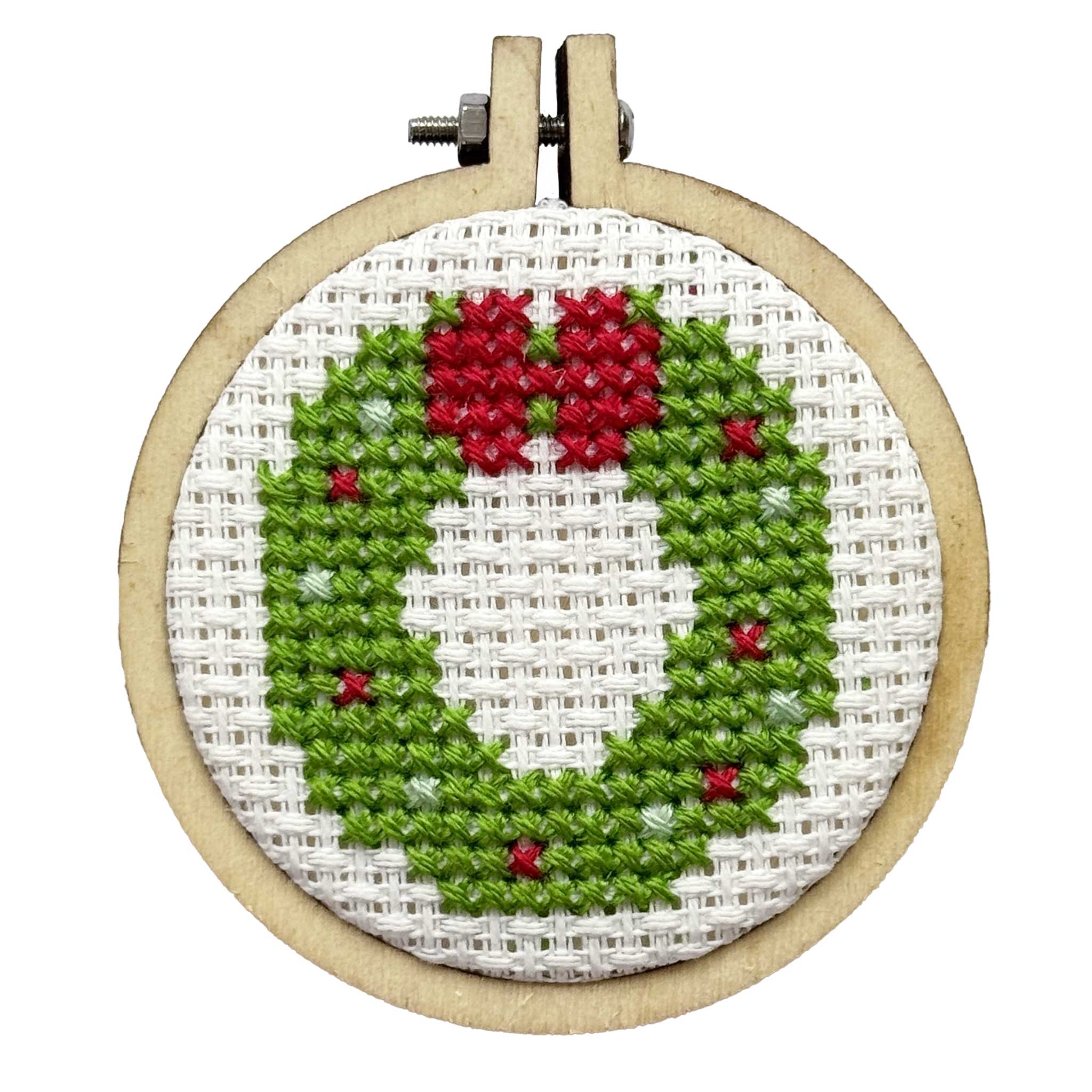The Crafty Kit Company Wreath Mini Matchbox Christmas Cross Stitch Kit