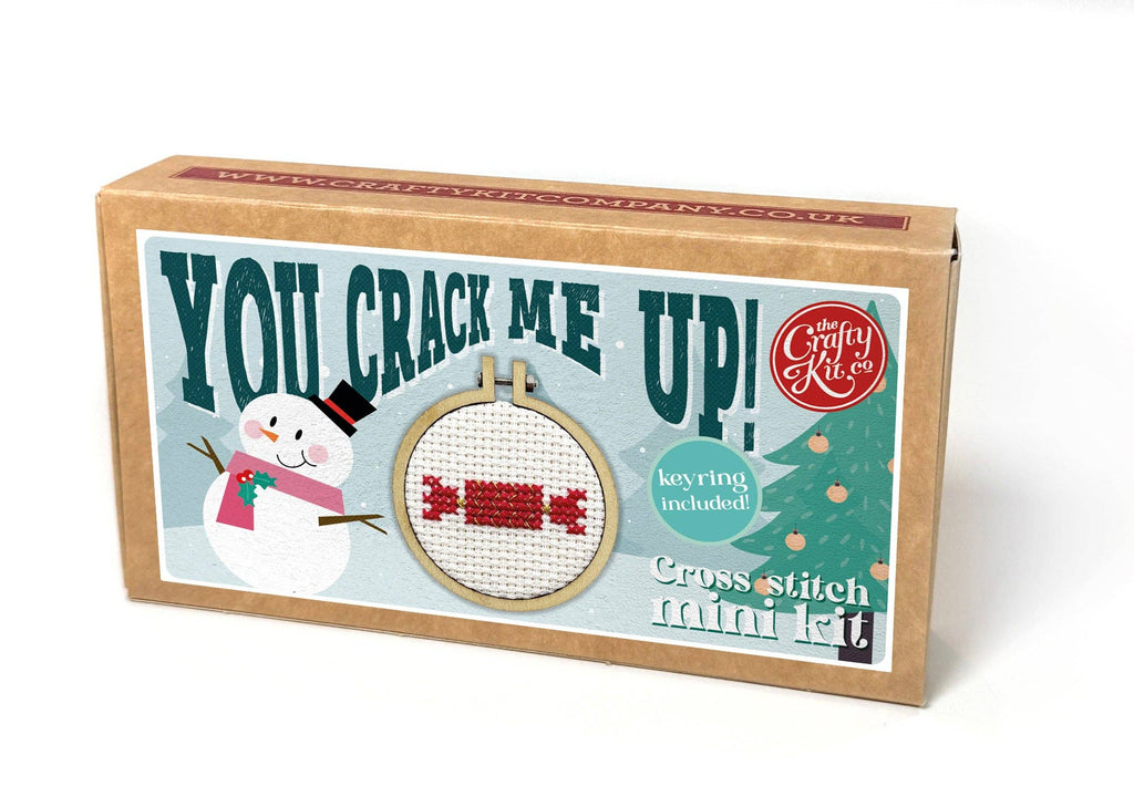 The Crafty Kit Company Christmas Cracker Mini Matchbox Christmas Cross Stitch Kit
