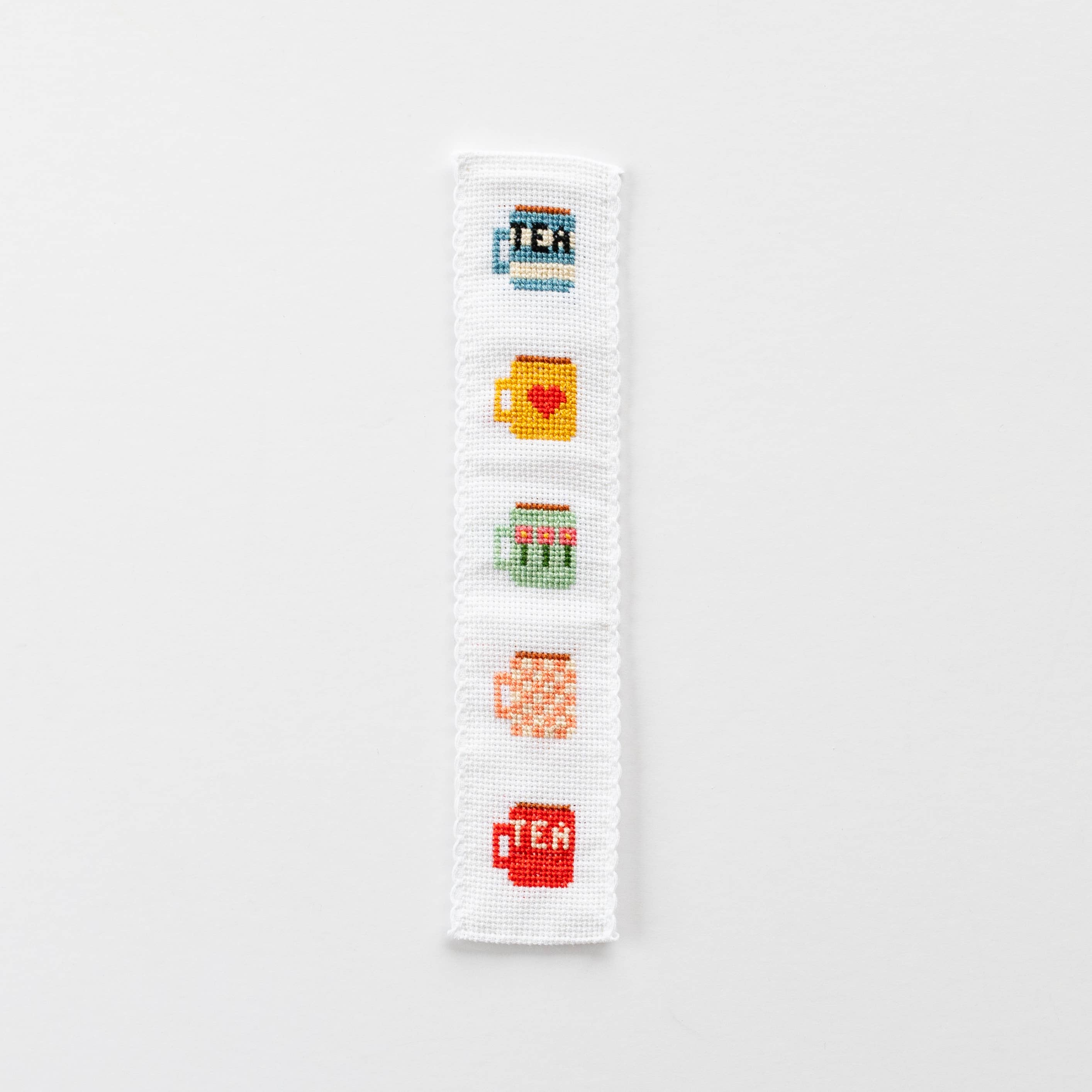 Cotton Clara Tea & Mugs Cross Stitch Bookmark Kit