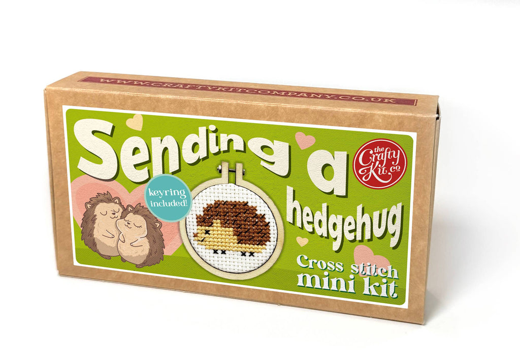 The Crafty Kit Company 'Sending a hedgehug' Mini Matchbox Cross Stitch Kit
