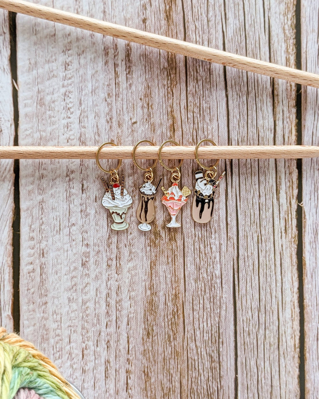 Hello Kim Stitch Markers - Ice cream sundaes