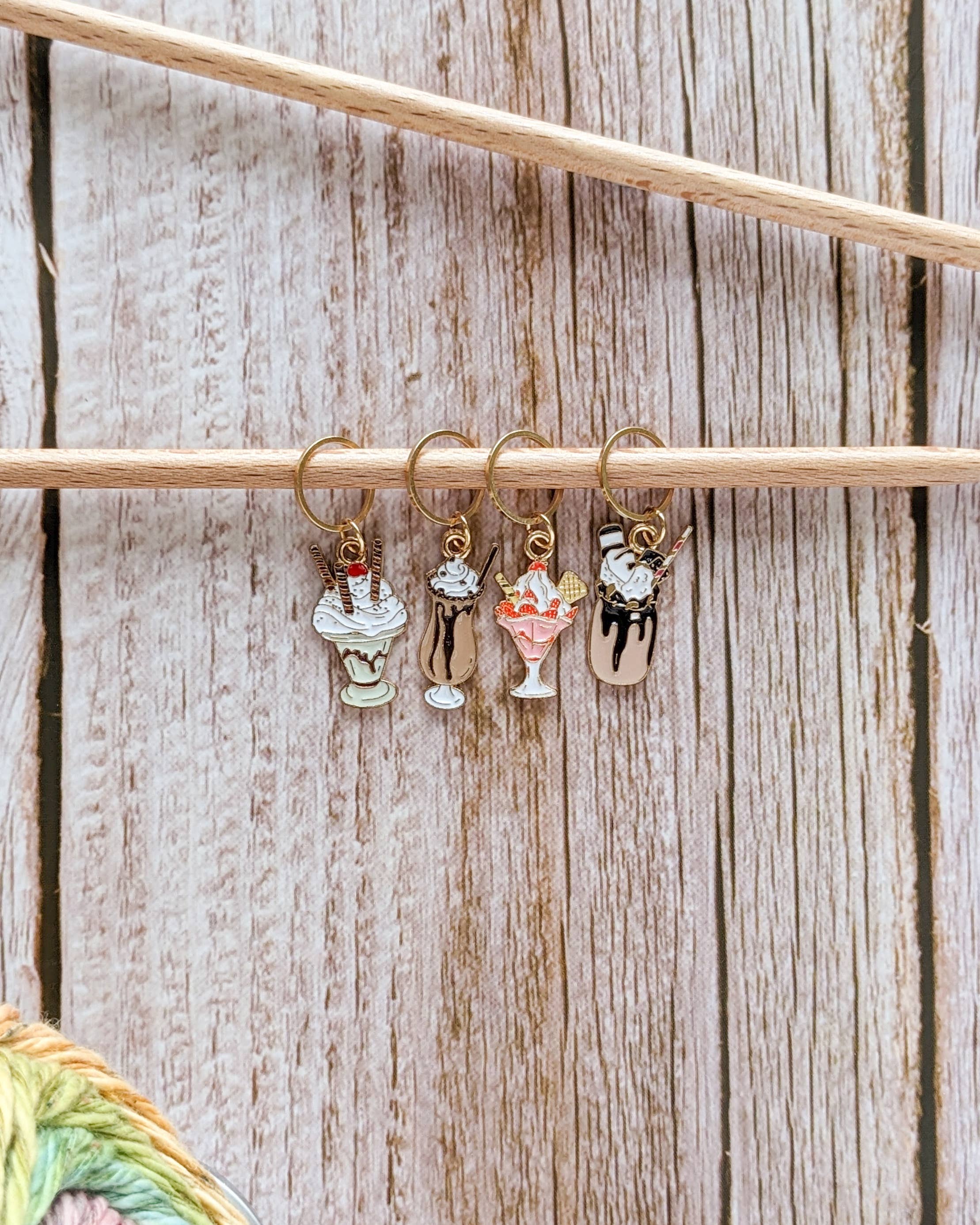 Hello Kim Stitch Markers - Ice cream sundaes