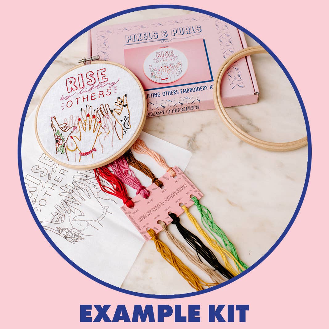 Christmas Tree Cat Embroidery Kit