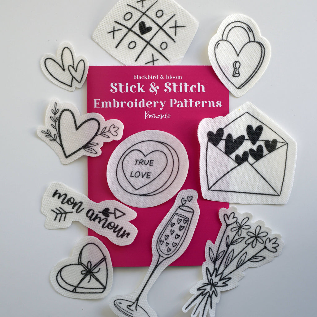Blackbird & Bloom - Romance Stick & Stitch Embroidery Patterns
