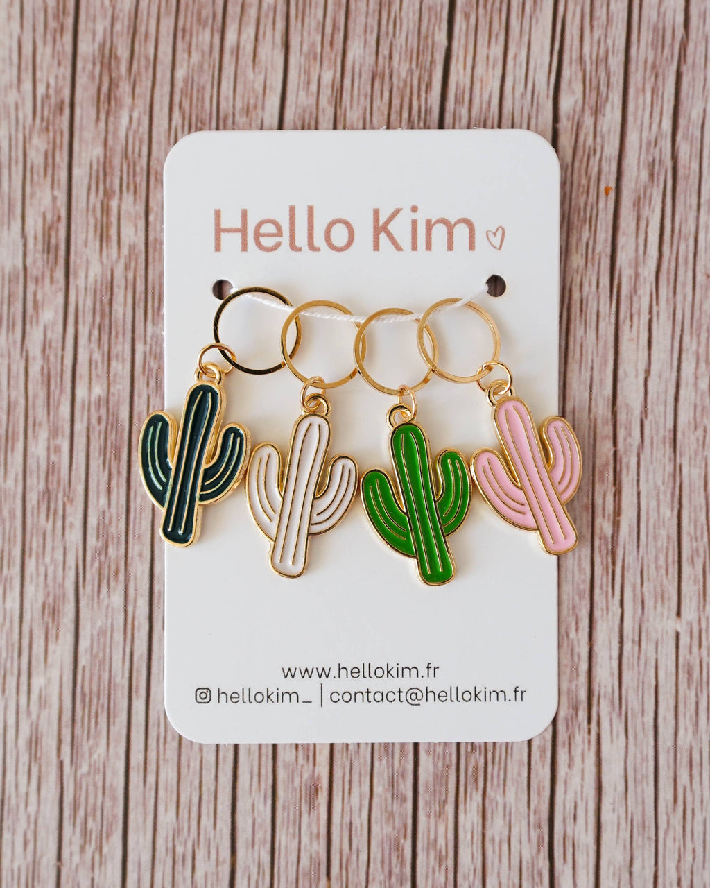 Hello Kim Stitch Markers - Cactus