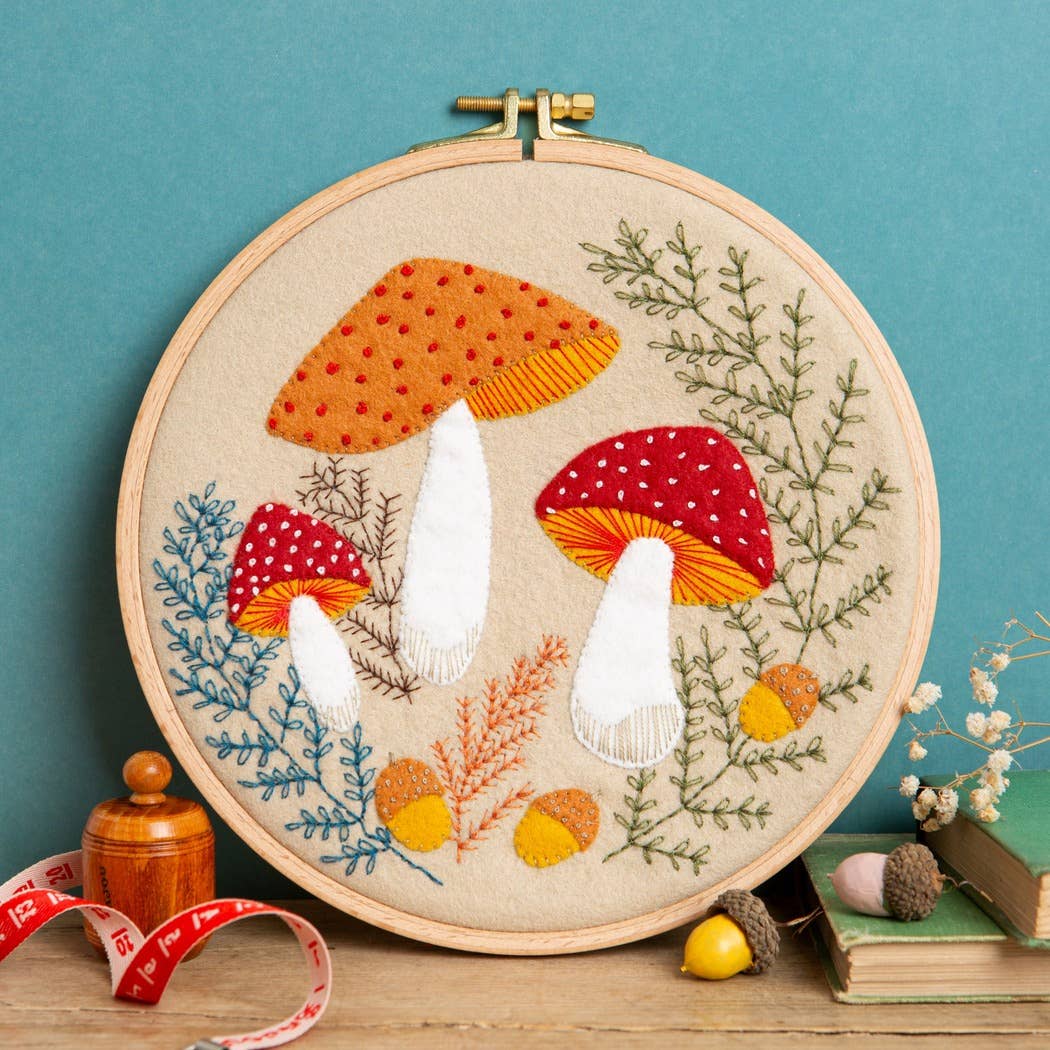 Corinne Lapierre Toadstool Appliqué Hoop Craft Kit