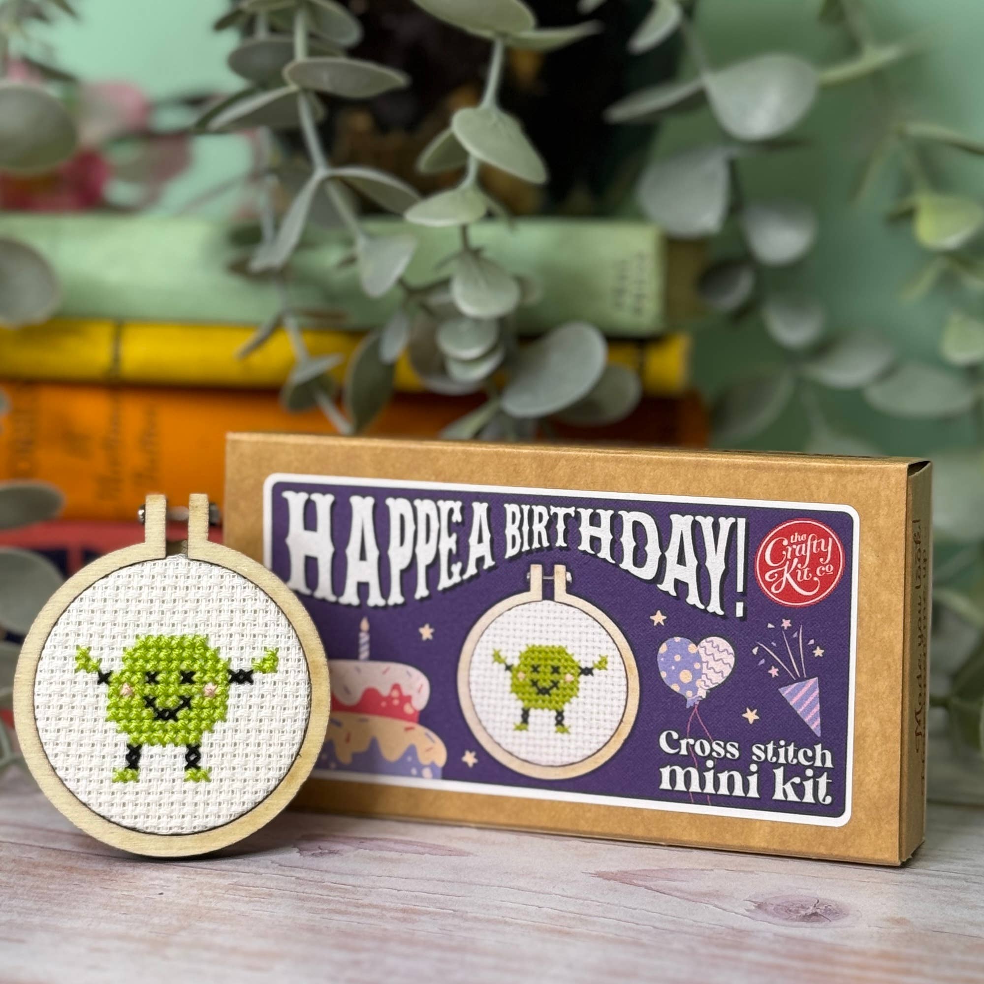 The Crafty Kit Company 'Happea Birthday!' Mini Matchbox Cross Stitch Kit