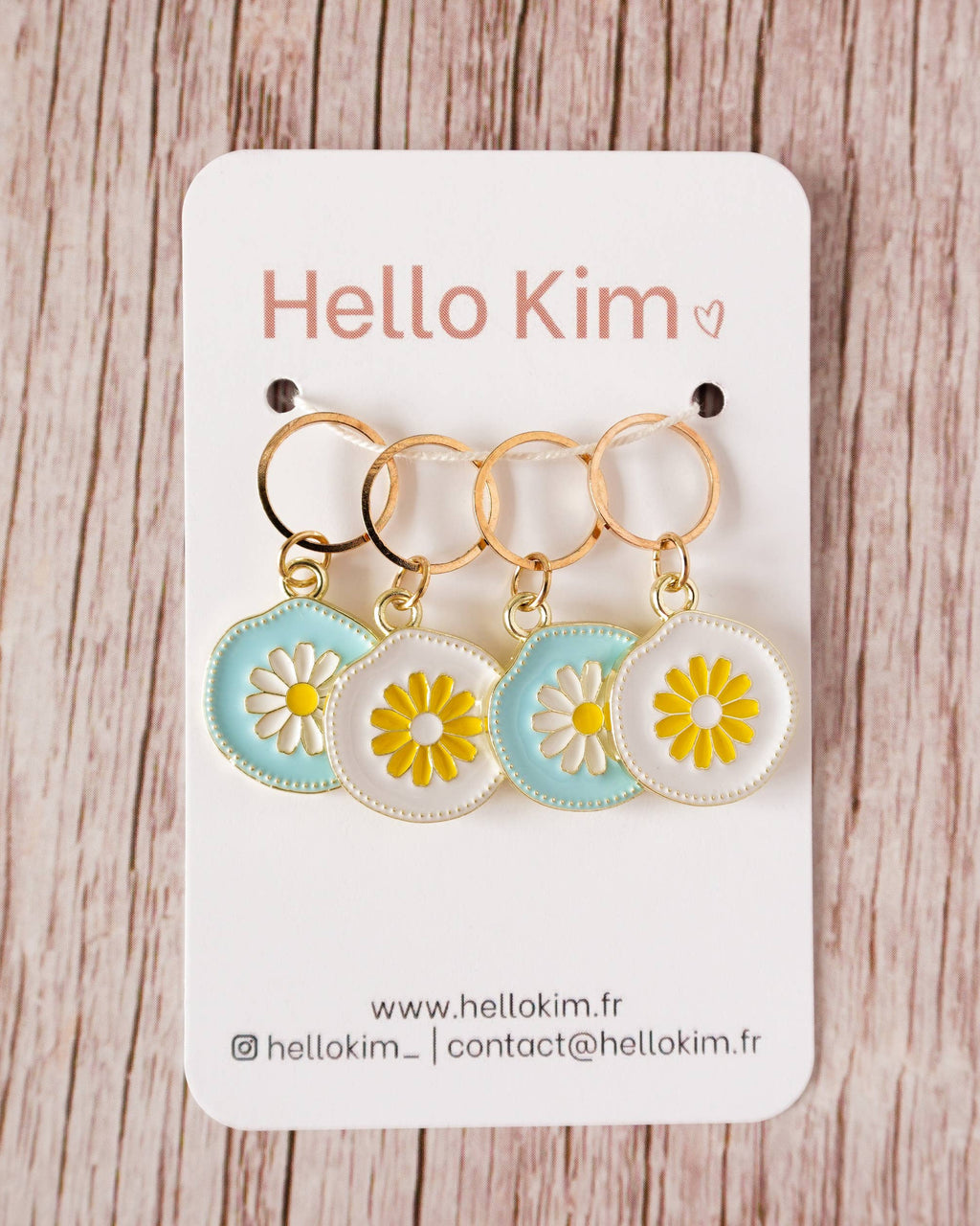 Hello Kim Stitch Markers - Daisies