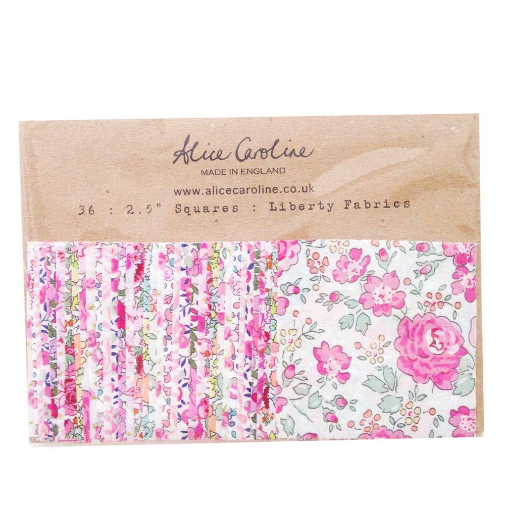 Alice Caroline - 36 Pcs Liberty Tana Lawn Mixed Colours 2.5″ Charm Squares