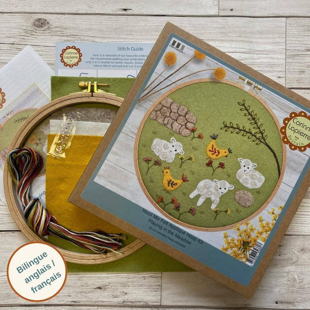 Corinne Lapierre Playing in the Meadow Appliqué Hoop Craft Kit