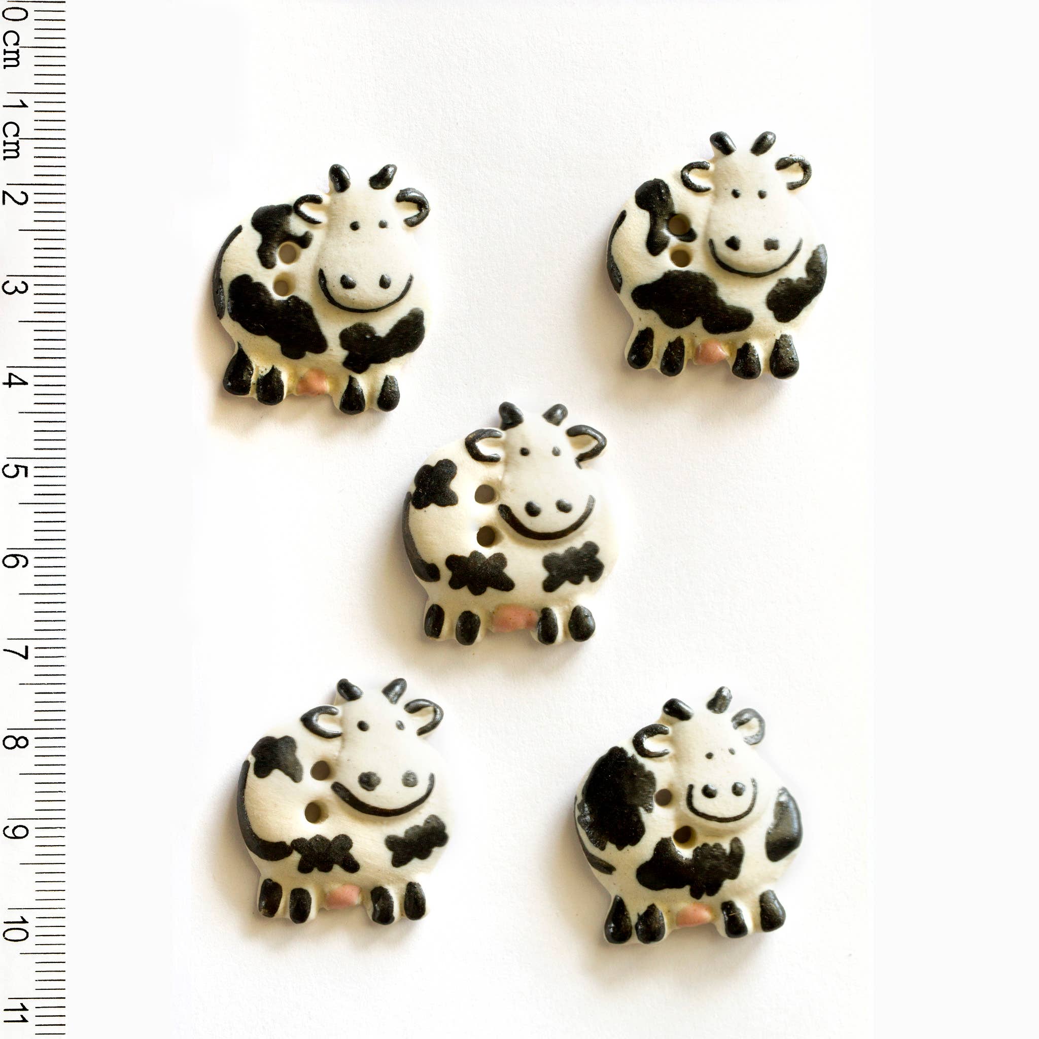 Handmade Cow Buttons