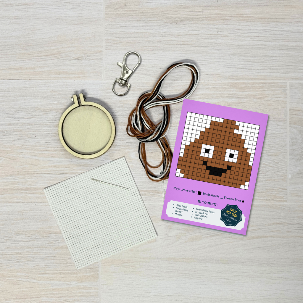 The Crafty Kit Company 'S**t happens!' Mini Matchbox Cross Stitch Kit