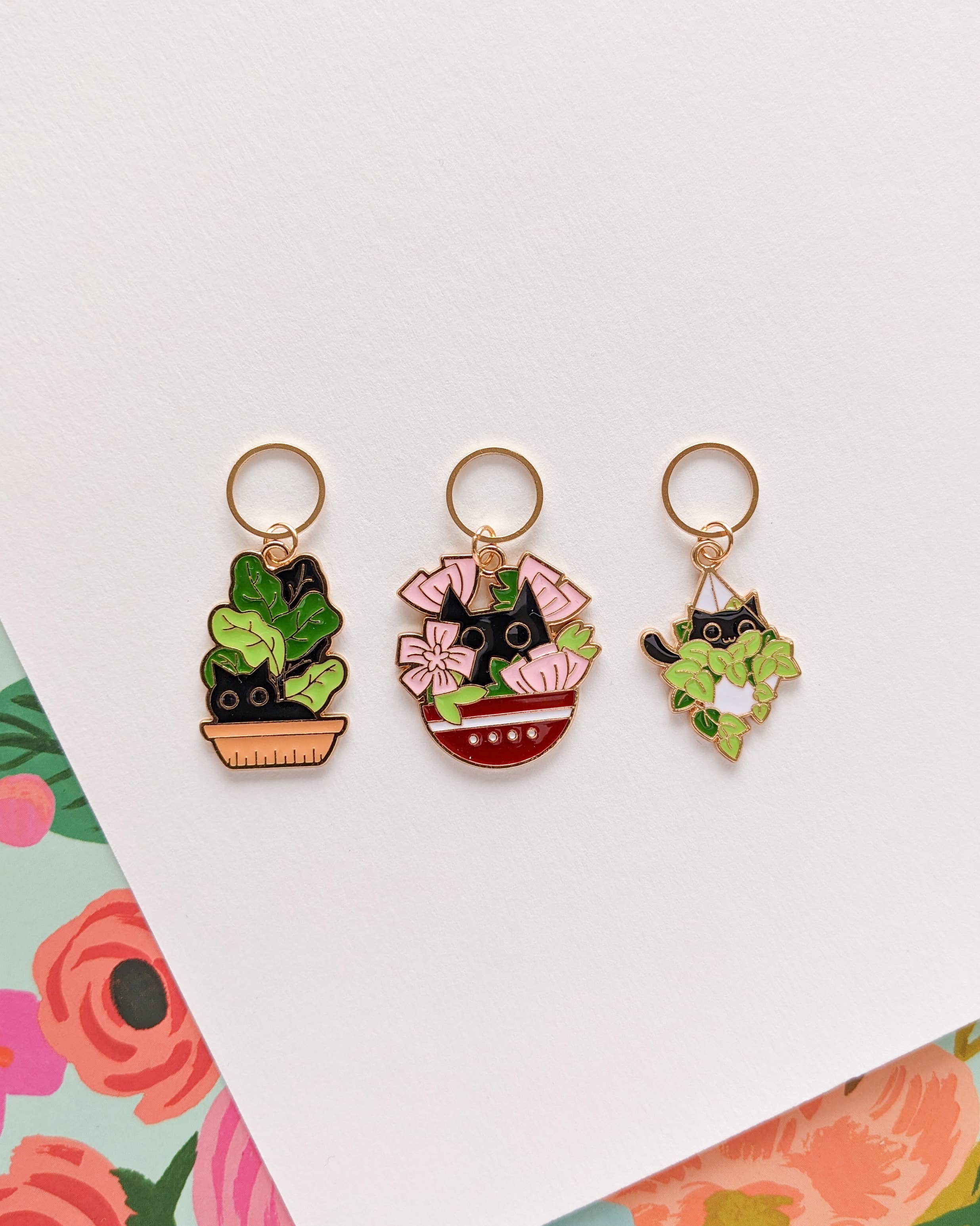 Hello Kim Stitch Markers - Wild Cats