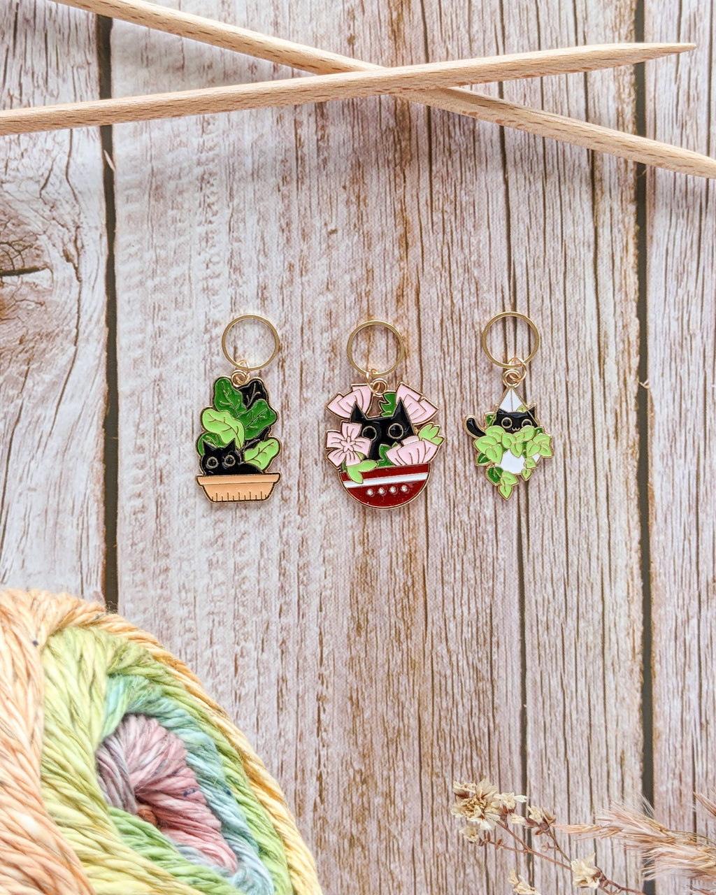 Hello Kim Stitch Markers - Wild Cats