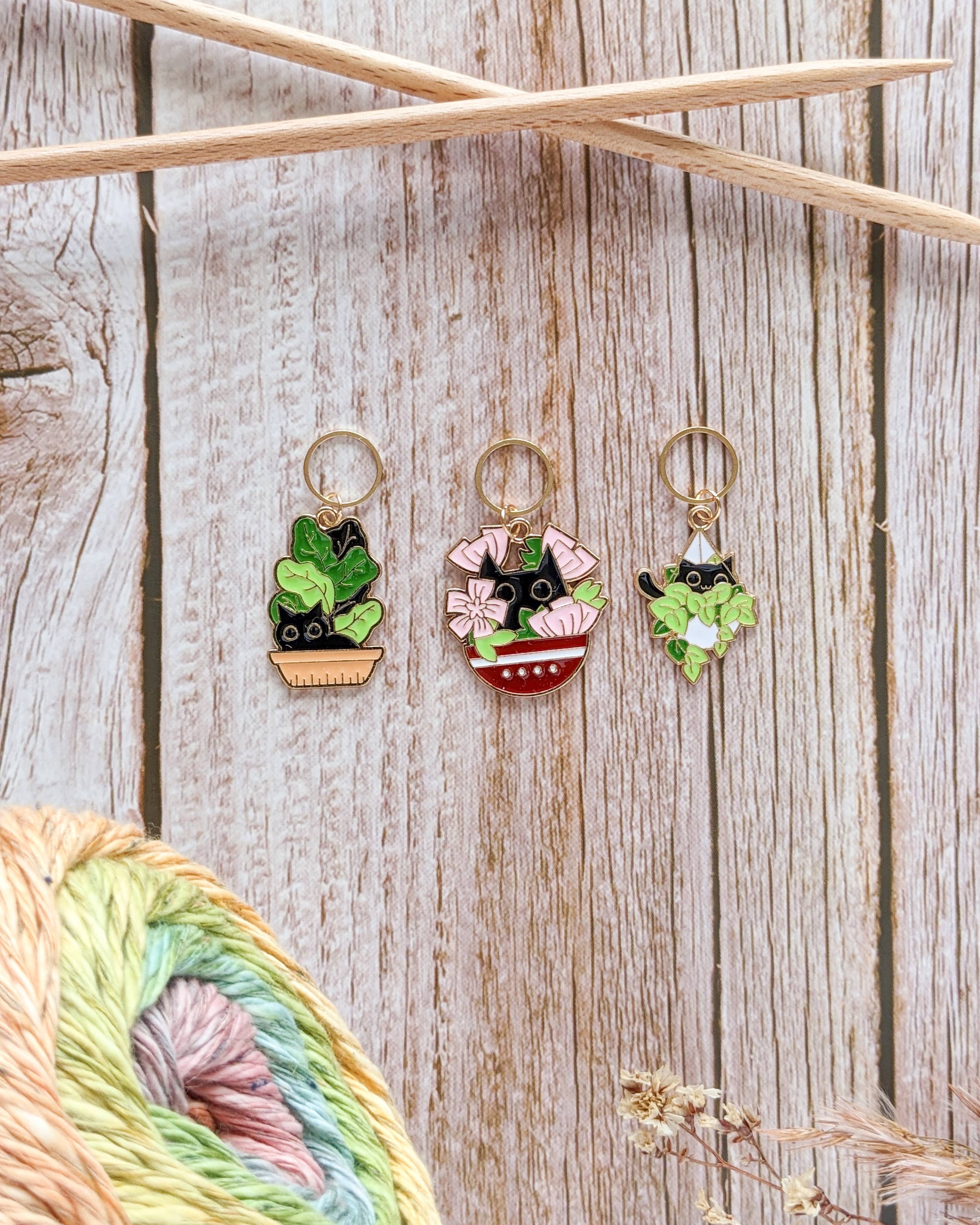 Hello Kim Stitch Markers - Wild Cats