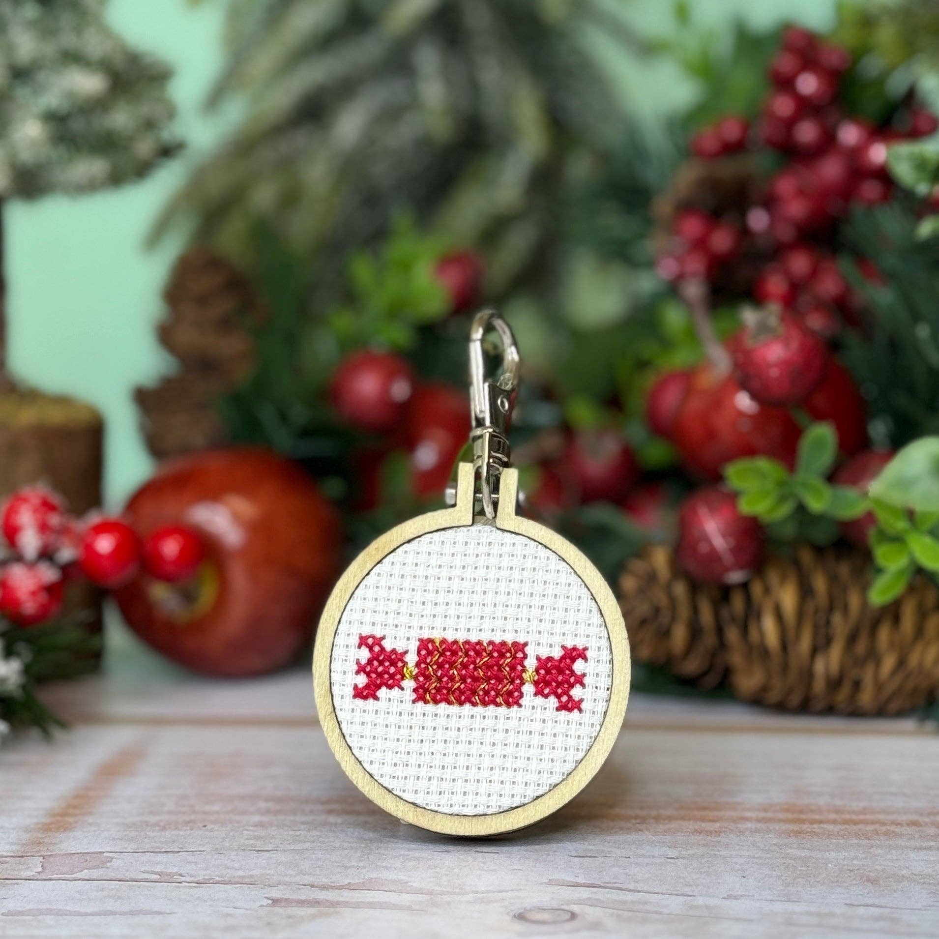 The Crafty Kit Company Christmas Cracker Mini Matchbox Christmas Cross Stitch Kit