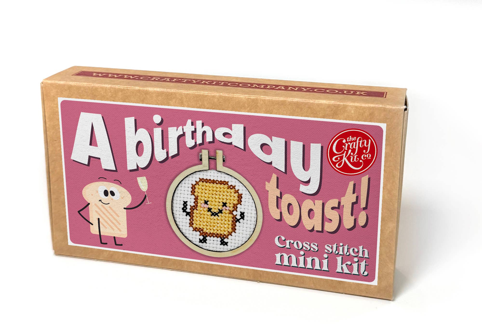 The Crafty Kit Company 'A Birthday Toast' Mini Matchbox Cross Stitch Kit