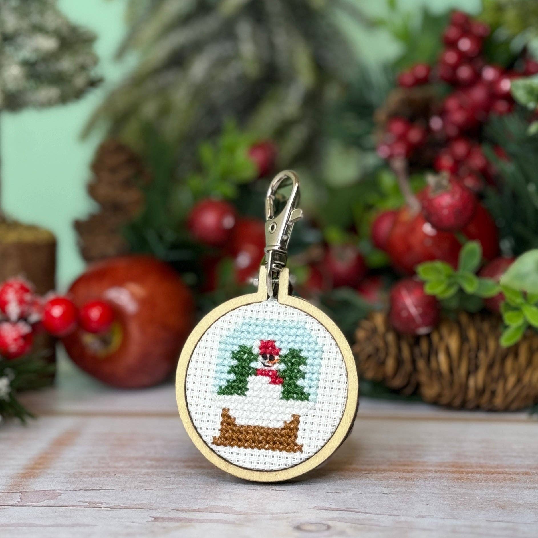 The Crafty Kit Company Snowglobe Mini Matchbox Christmas Cross Stitch Kit