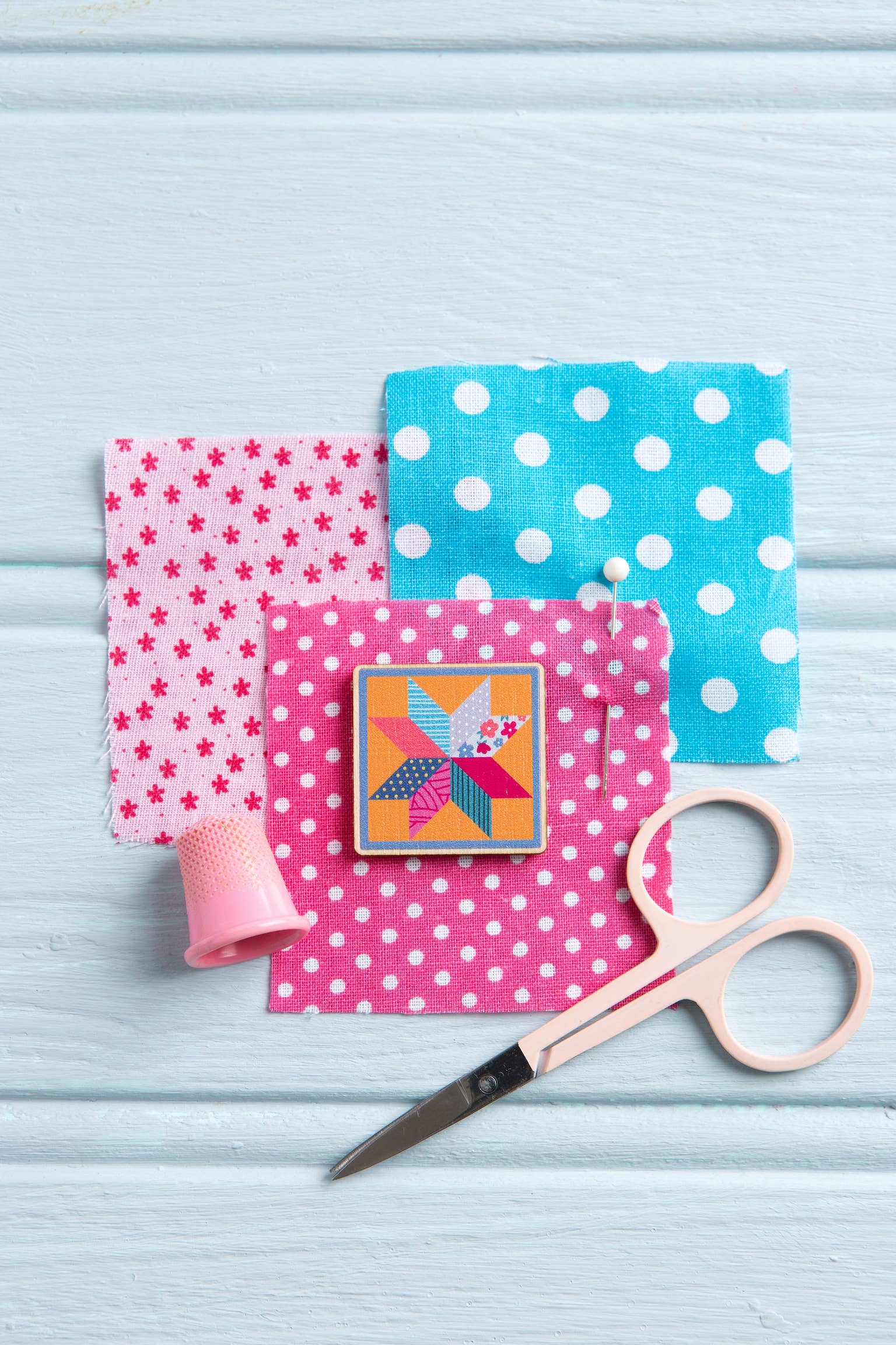 Hawthorn Handmade Quilt Block Magnetic Needle Minder | Gift for Crafters