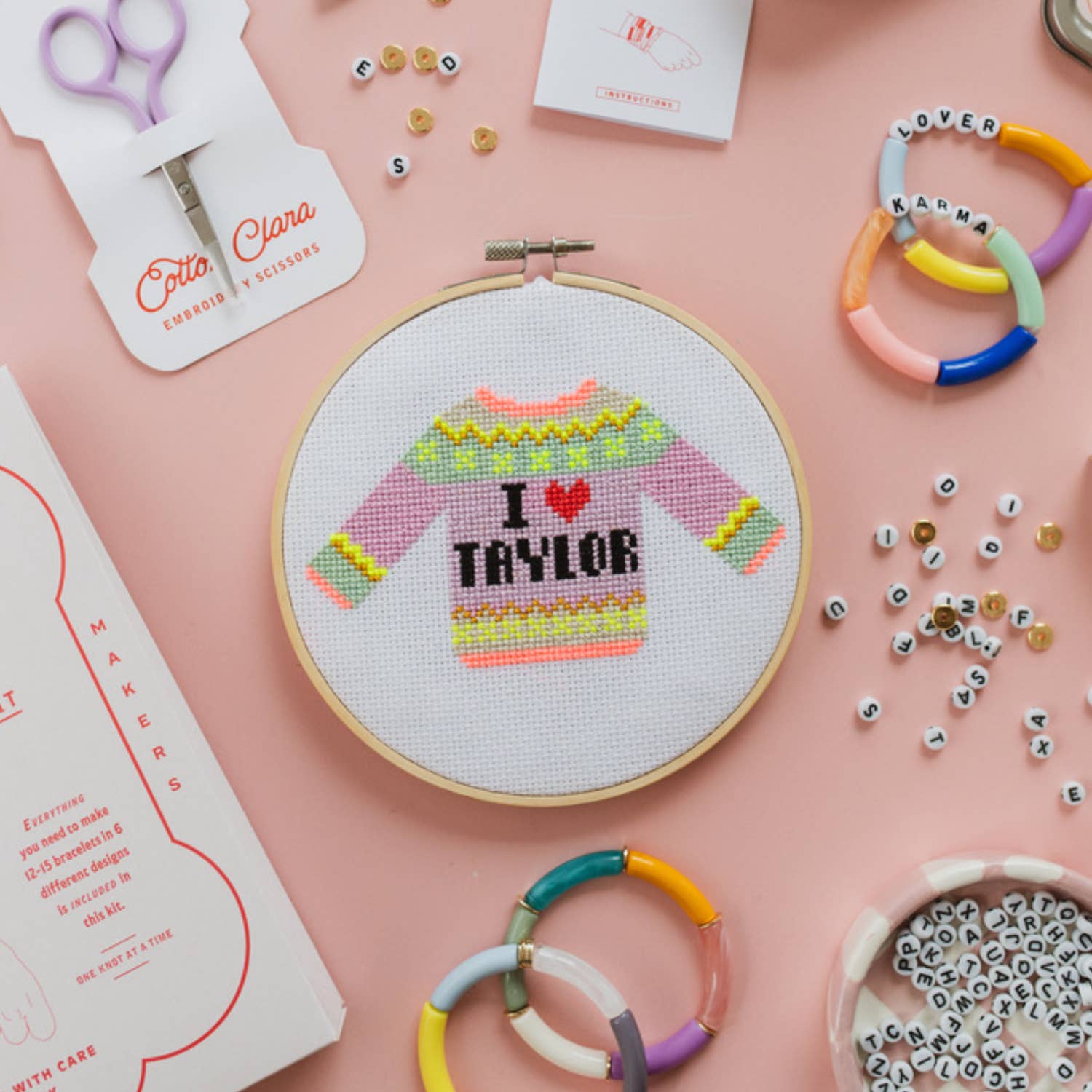 Cotton Clara I Love Taylor Jumper Cross Stitch Kit