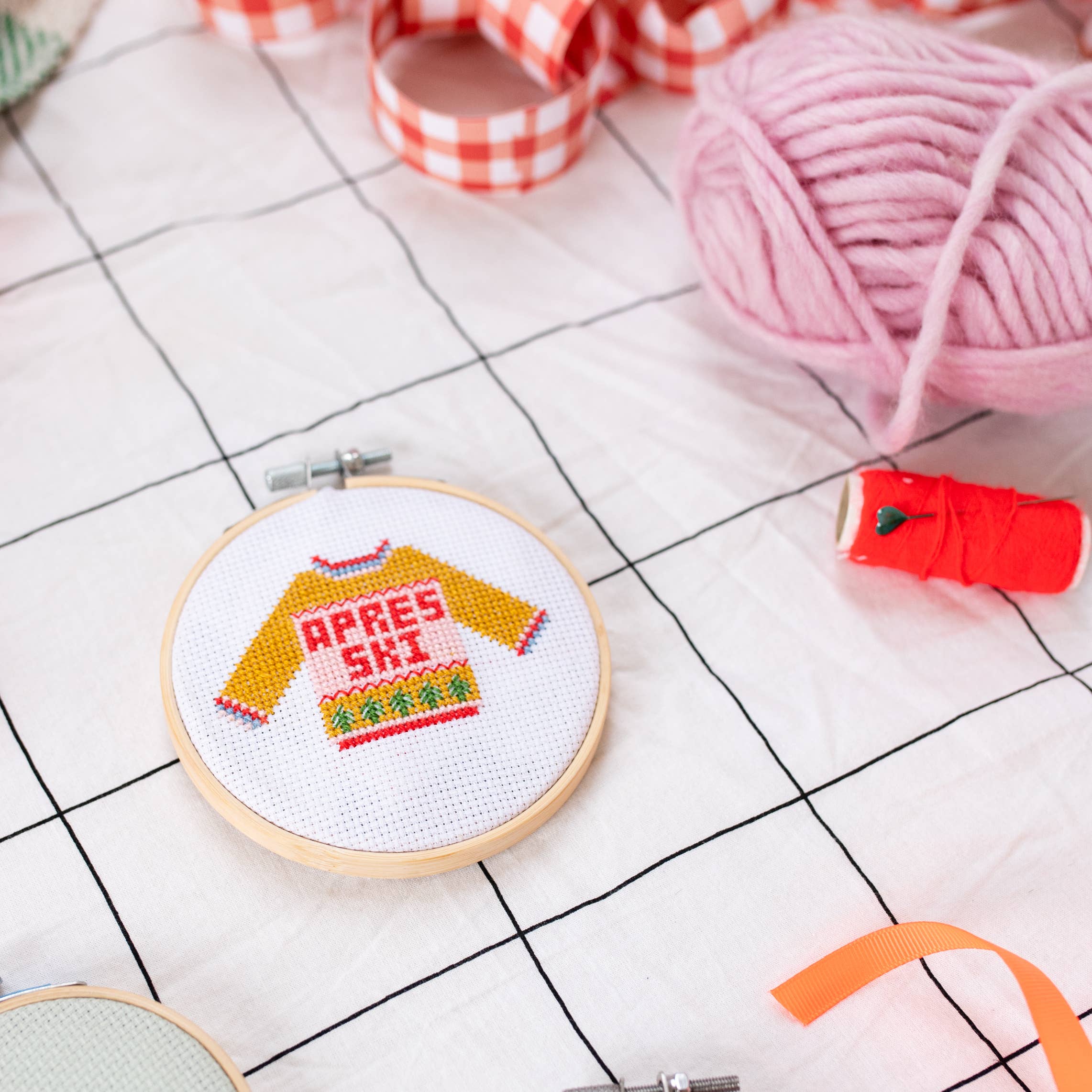 Cotton Clara Apres Ski Christmas Jumper Cross Stitch Kit