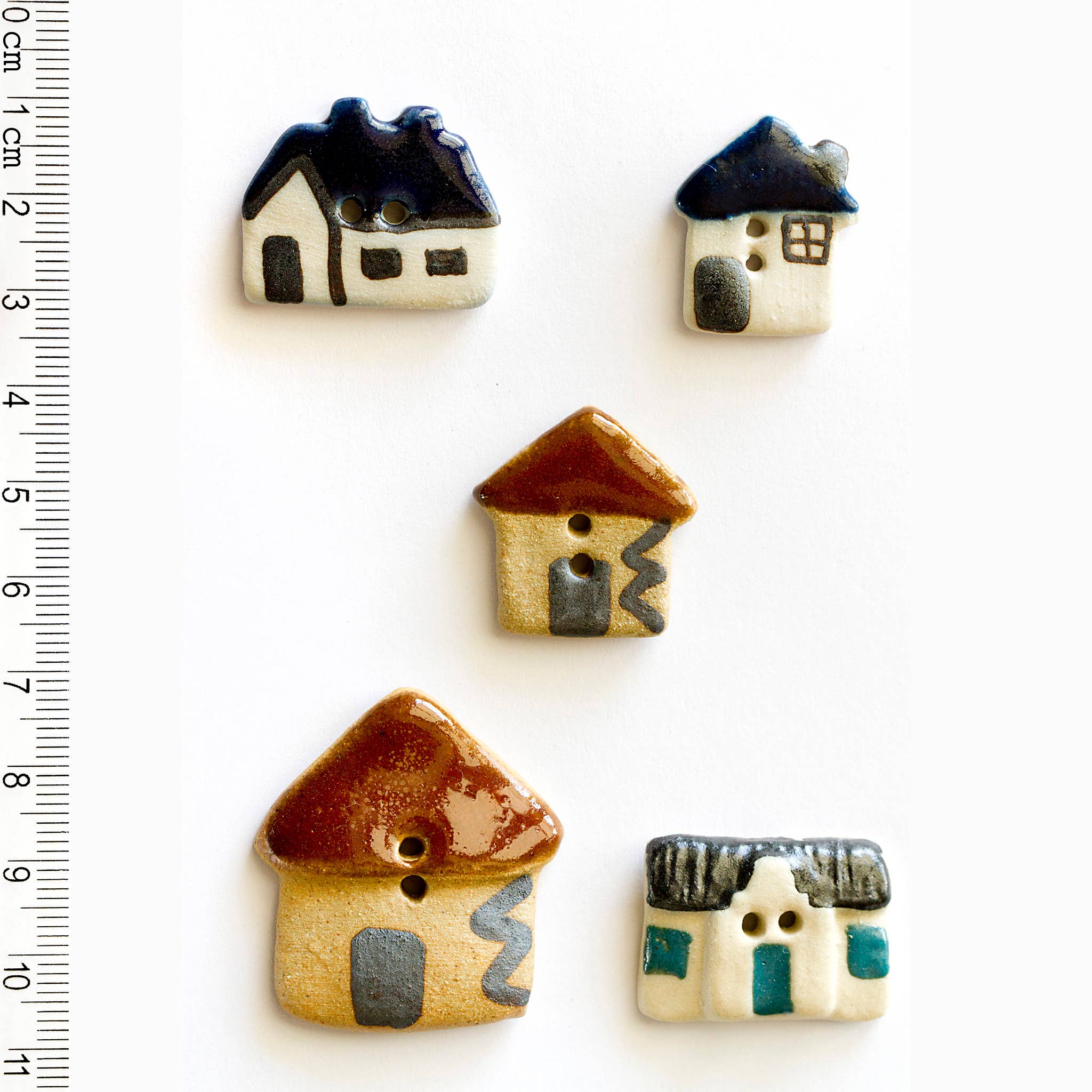 Handmade House Buttons