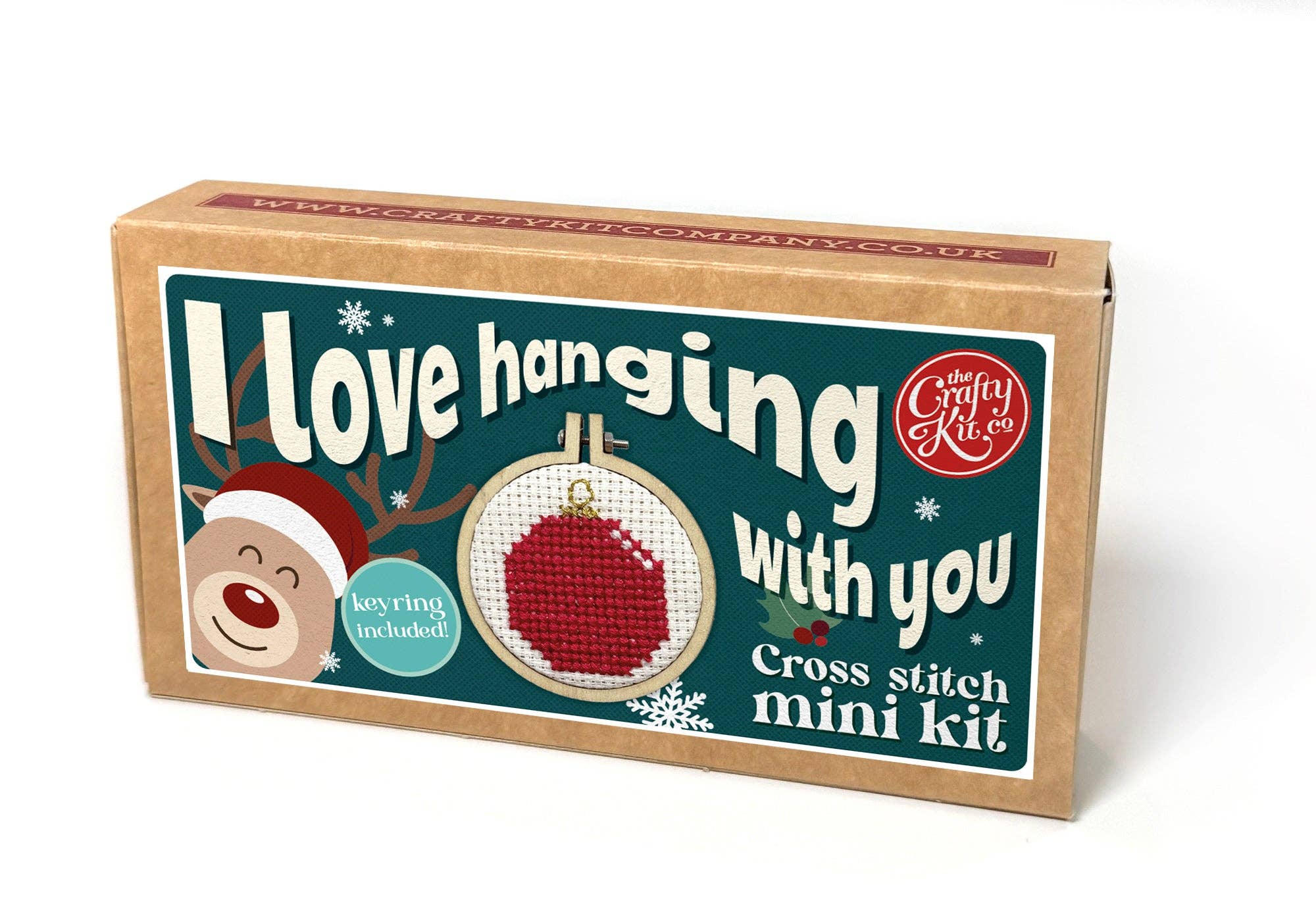 The Crafty Kit Company Bauble Mini Matchbox Christmas Cross Stitch Kit