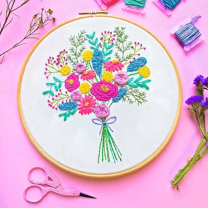 Pixels & Purls Spring Bouquet Embroidery Kit