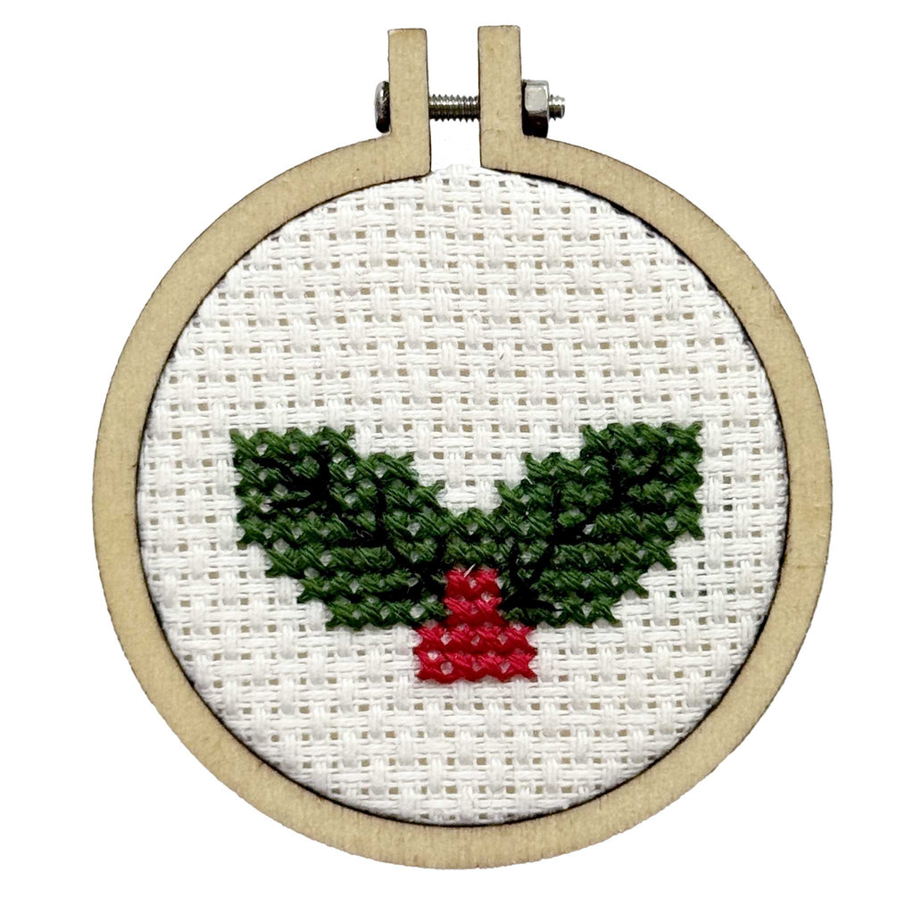 The Crafty Kit Company Holly Mini Matchbox Christmas Cross Stitch Kit